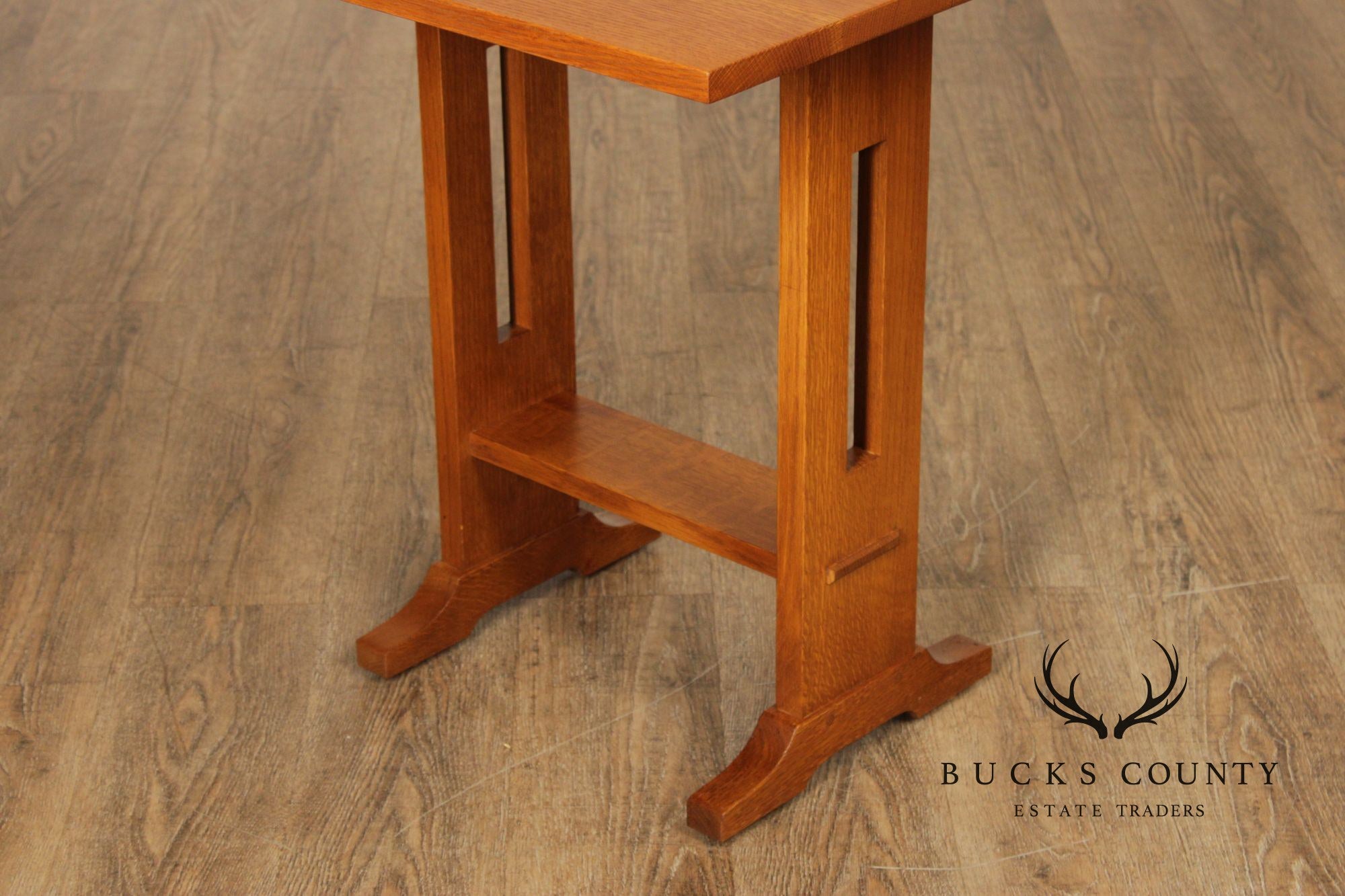 Stickley Mission Collection Oak Drop Leaf Side Table