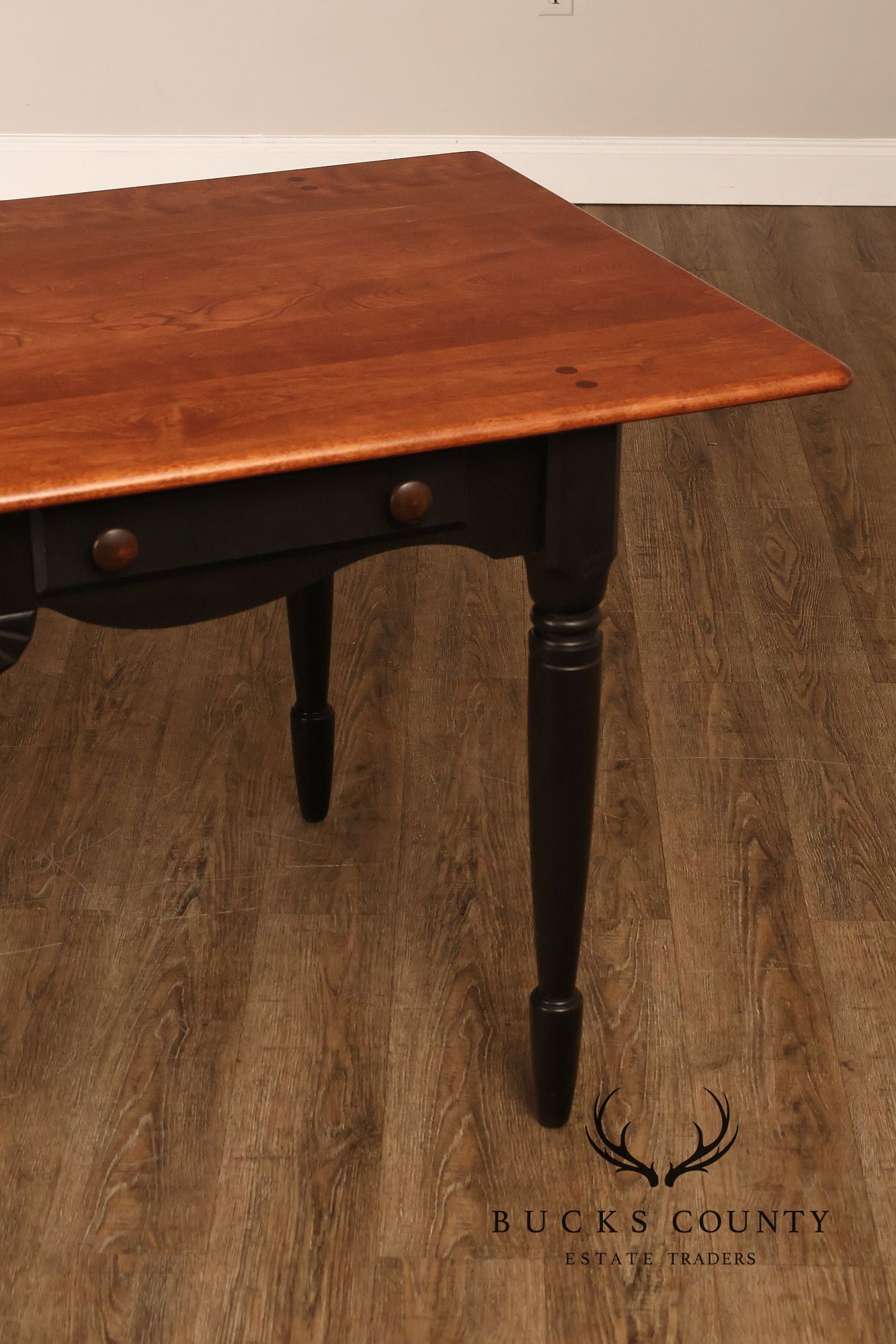 Nichols & Stone Maple Farmhouse Style Two Drawer Dining Table Or Desk