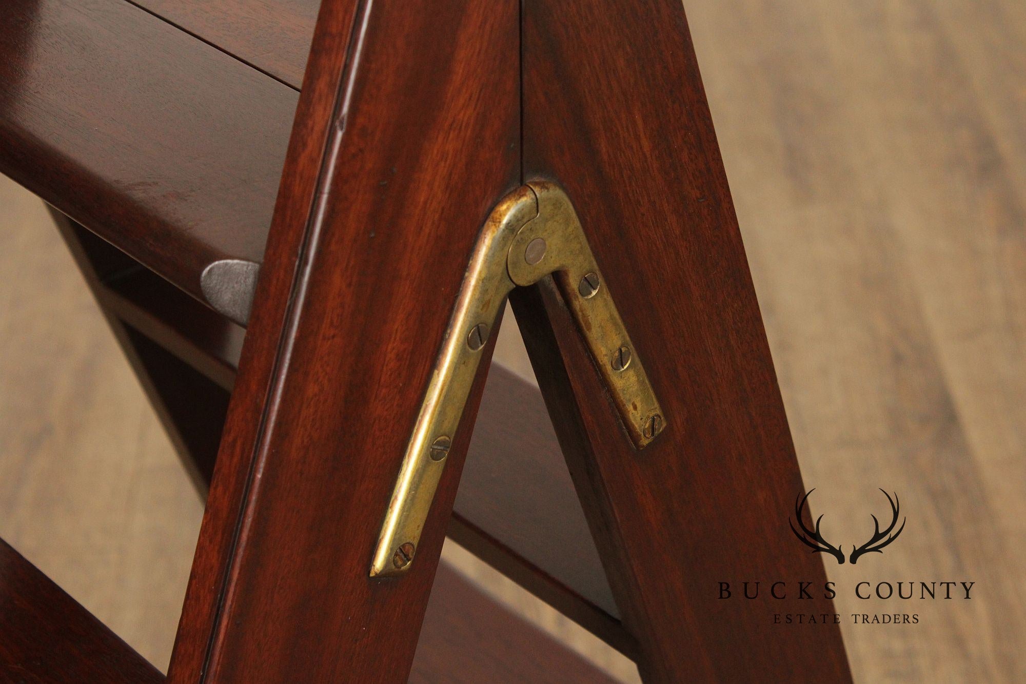 English Mahogany Library Ladder