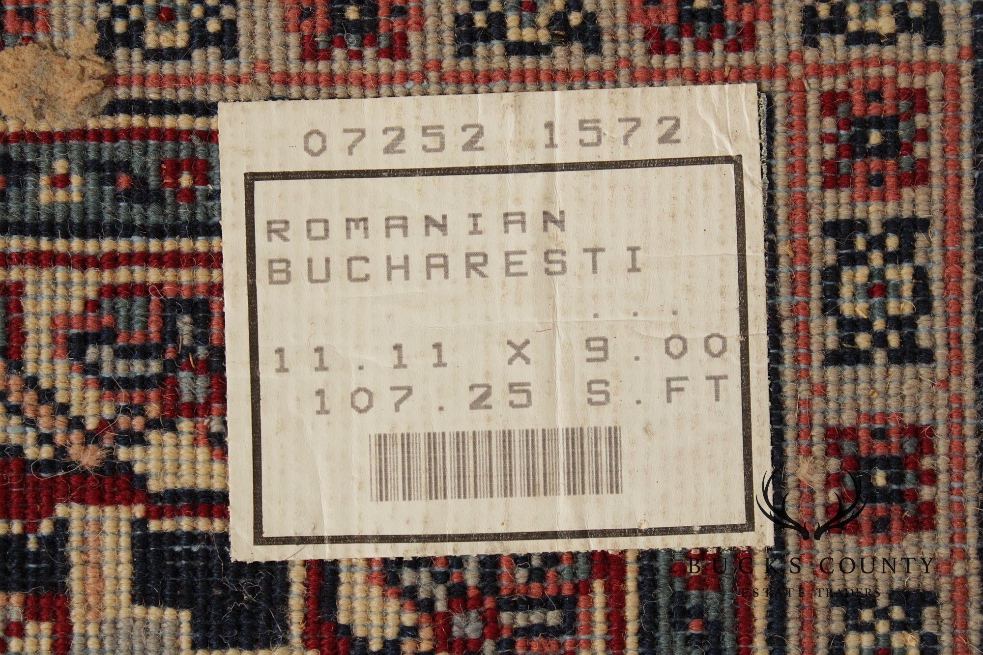 Romanian Bucharest Hand-Knotted Area Rug – 11'11" x 9'0"