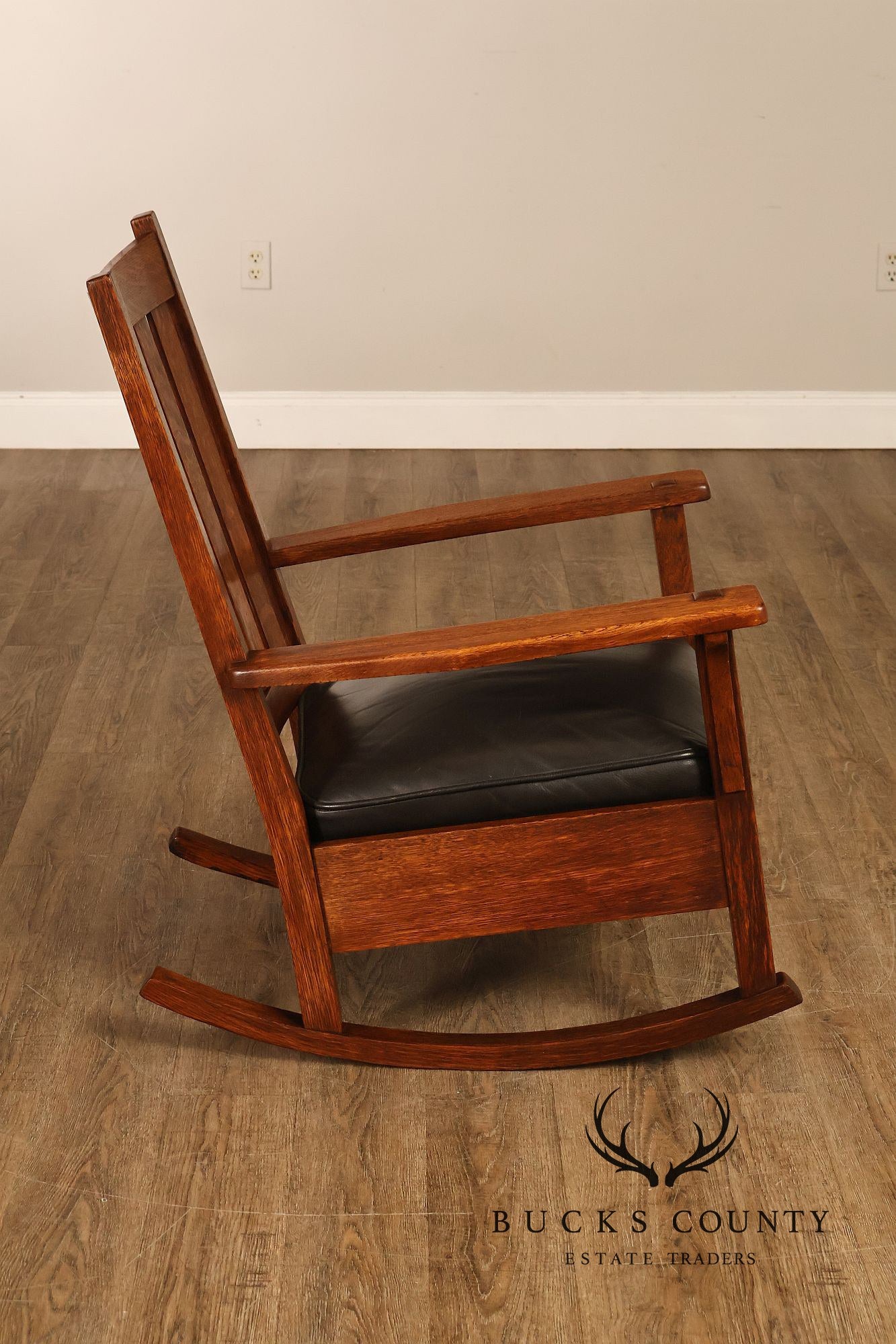Antique L & J.G. Stickley Mission Oak Rocking Chair