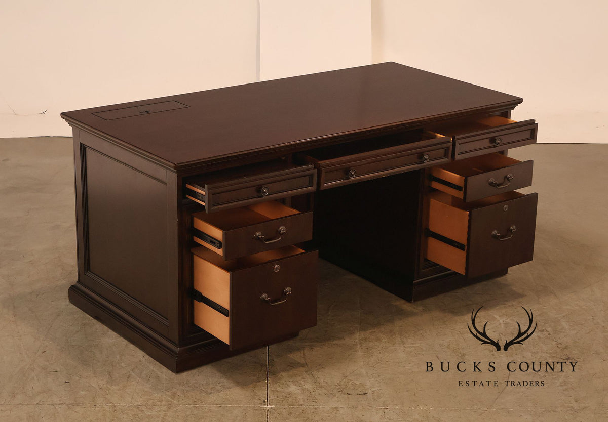 Bassett Traditional Executive Double Pedestal Desk