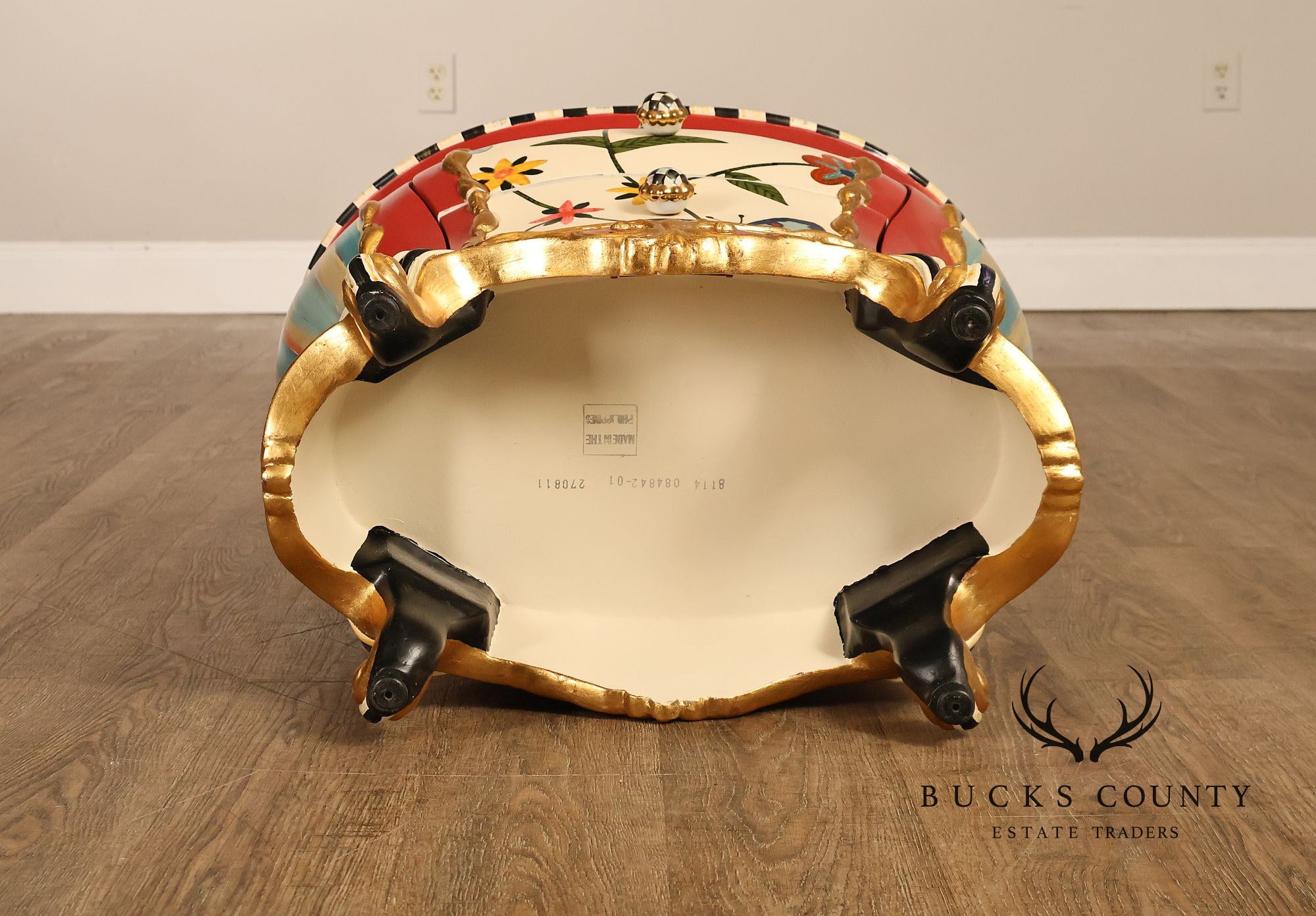 Mackenzie-Childs Butterfly Conservatory Bombe Accent Chest
