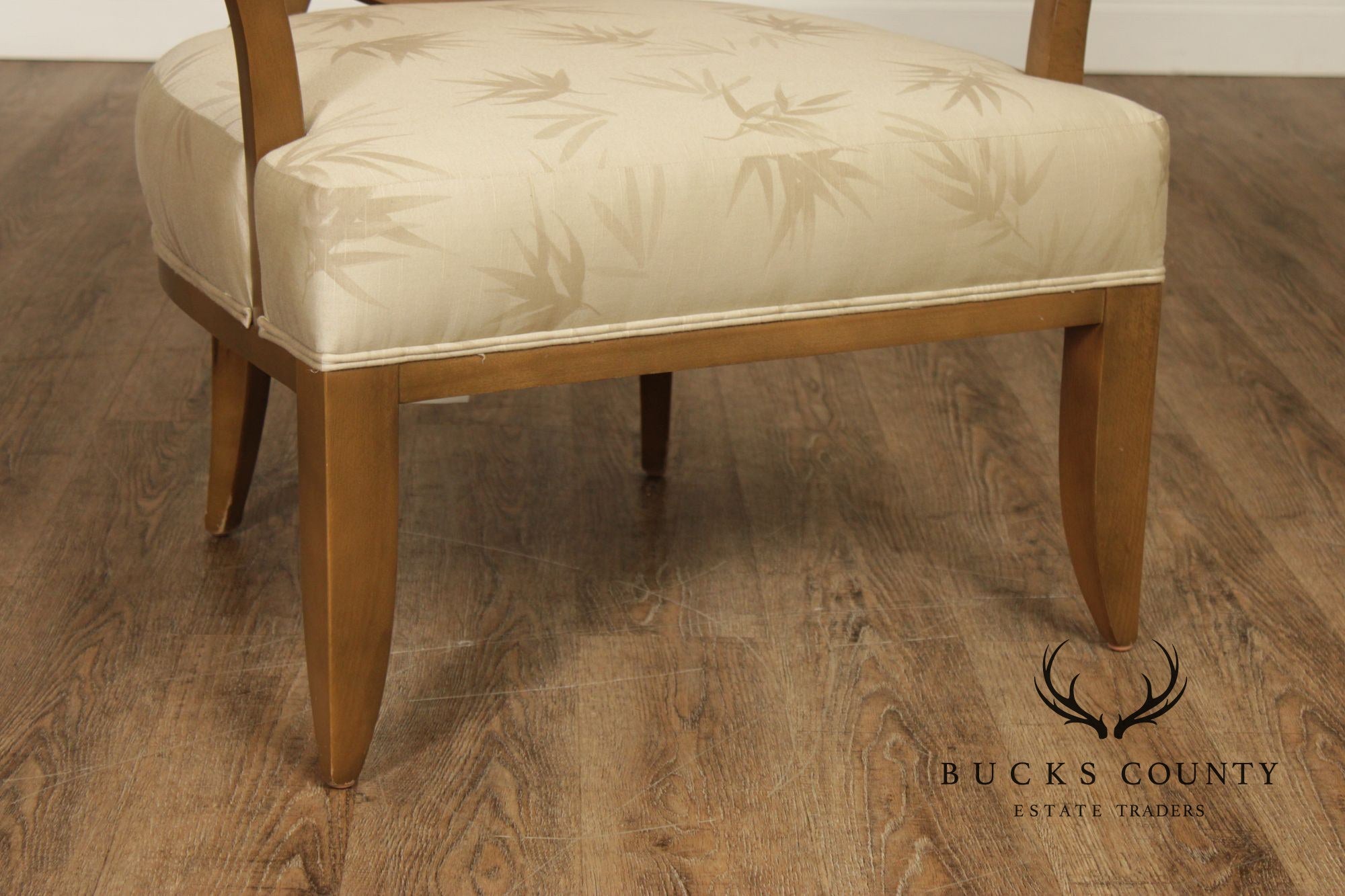 Precedent Modern Art Deco Style Giltwood Lounge Chair