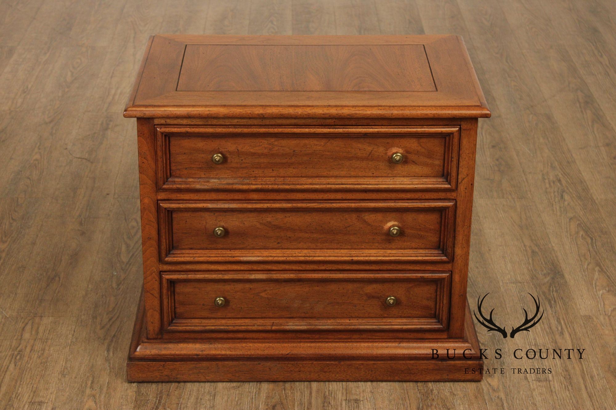 John Stuart Vintage Pair of Walnut Nightstands