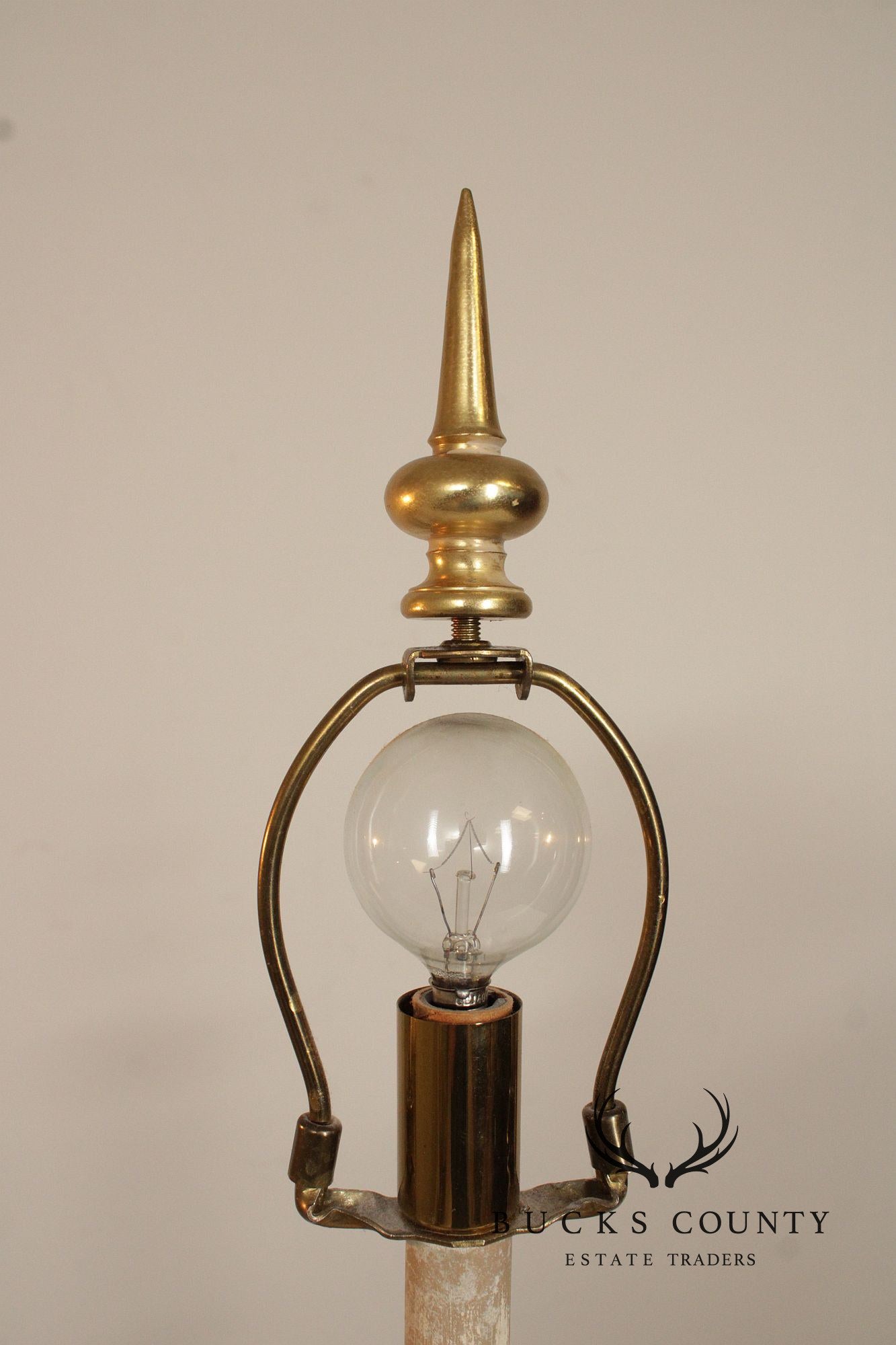 Neoclassical Style Pair of Travertine Table Lamps