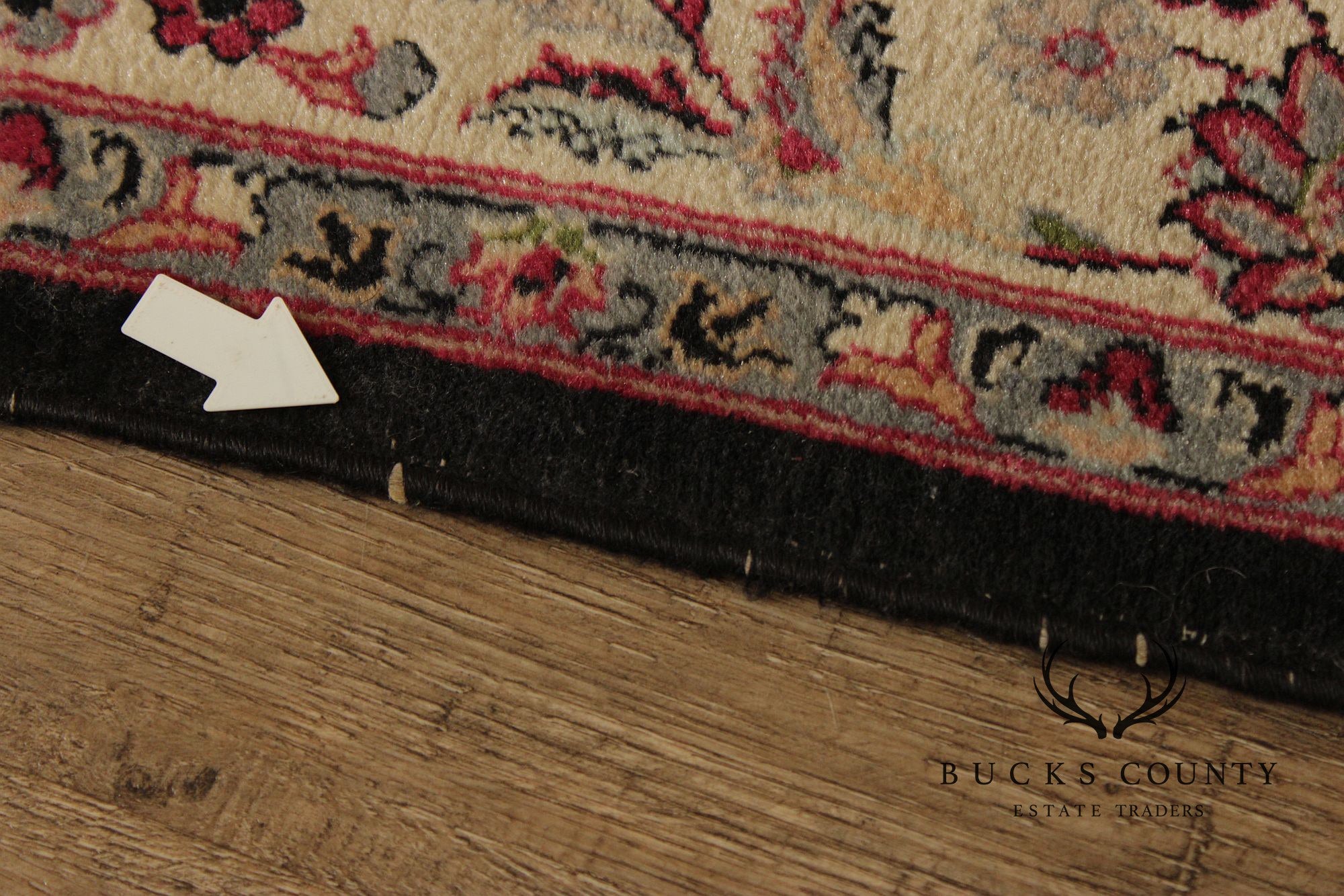 Persian Floral Medallion Style Wool Area Rug With Black Field 4.2 X 6.8