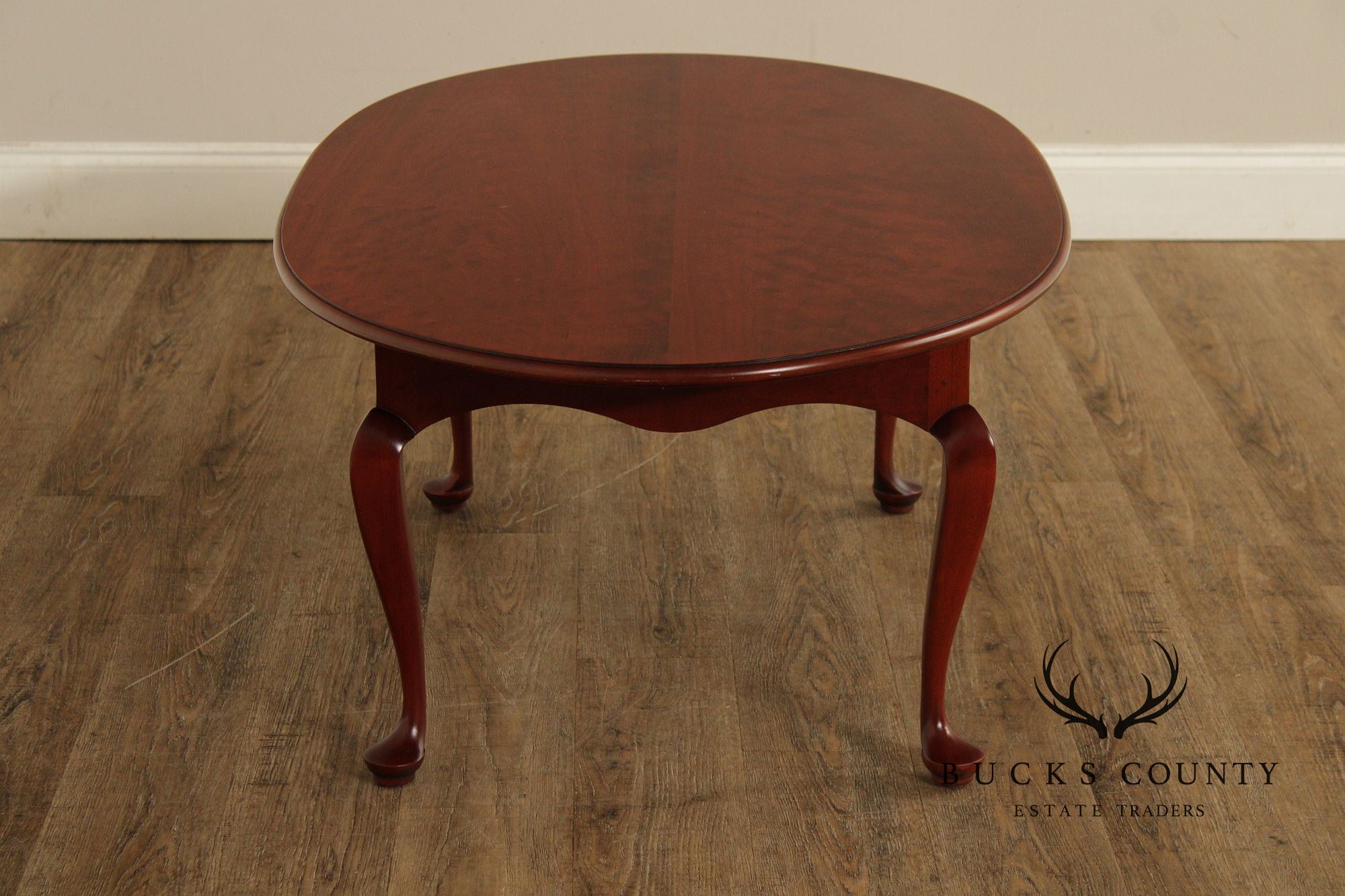 Bench Made Queen Anne Style Oval Cherry Coffee table