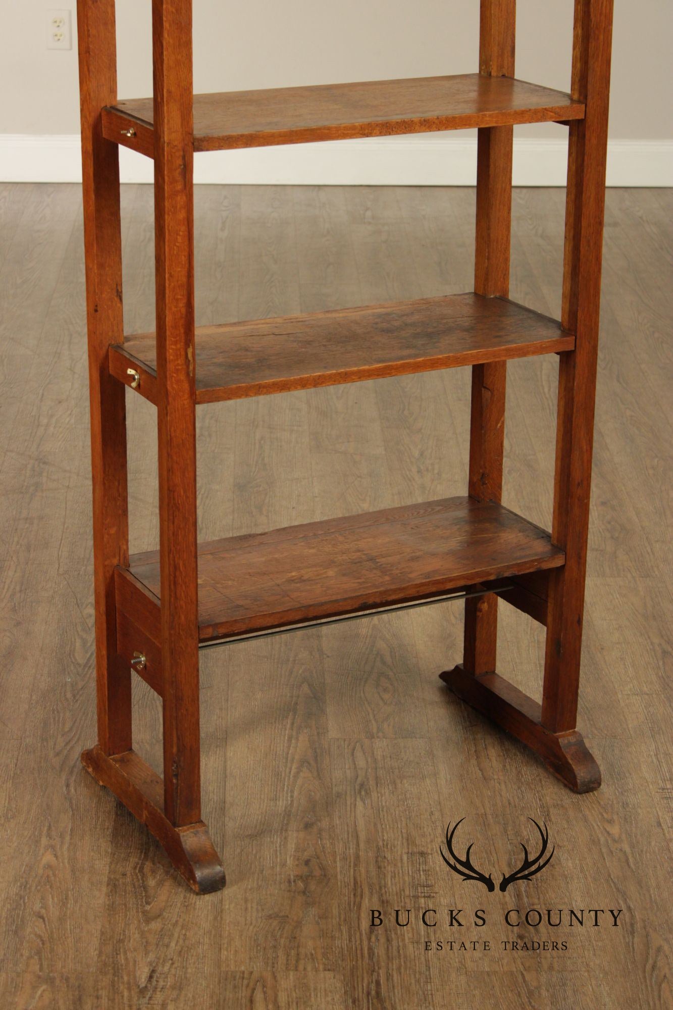 National Biscuit Company Arts & Crafts Oak Display Shelf
