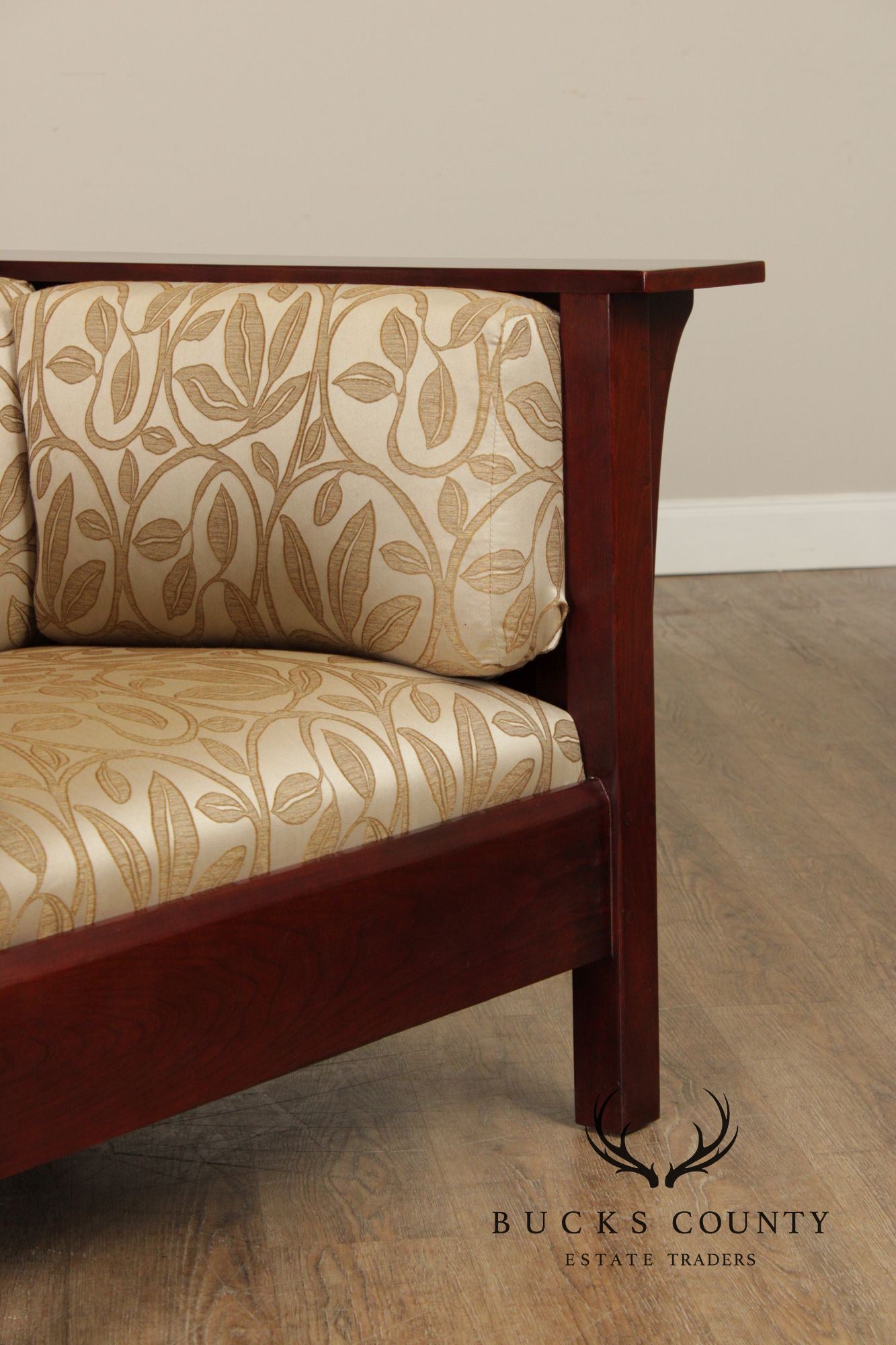 Stickley Mission Collection Cherry Pair Of Prairie Armchairs