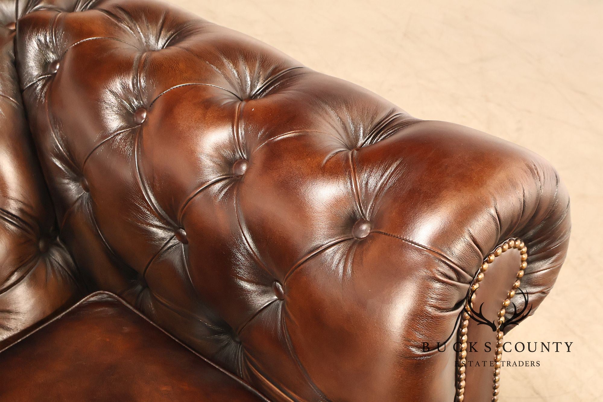 Distressed Brown Single Seater Cushion Chesterfield