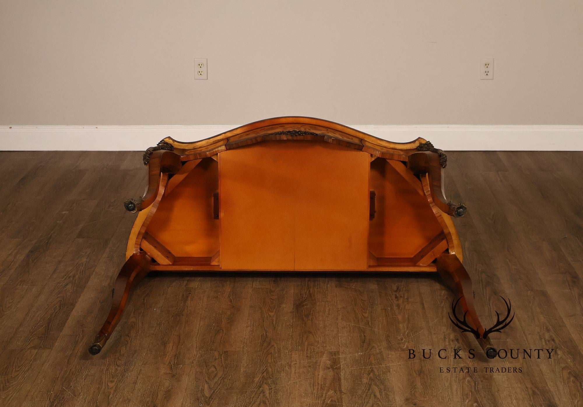Maitland-Smith French Louis XV Style Inlaid Console Table