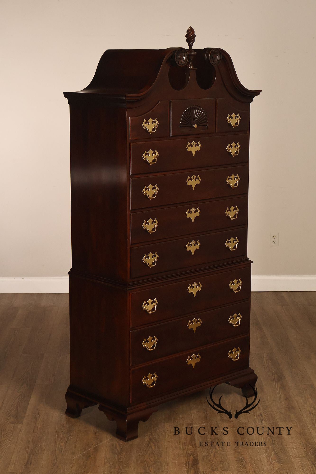 Statton Old Towne Cherry Chippendale Style Highboy Chest