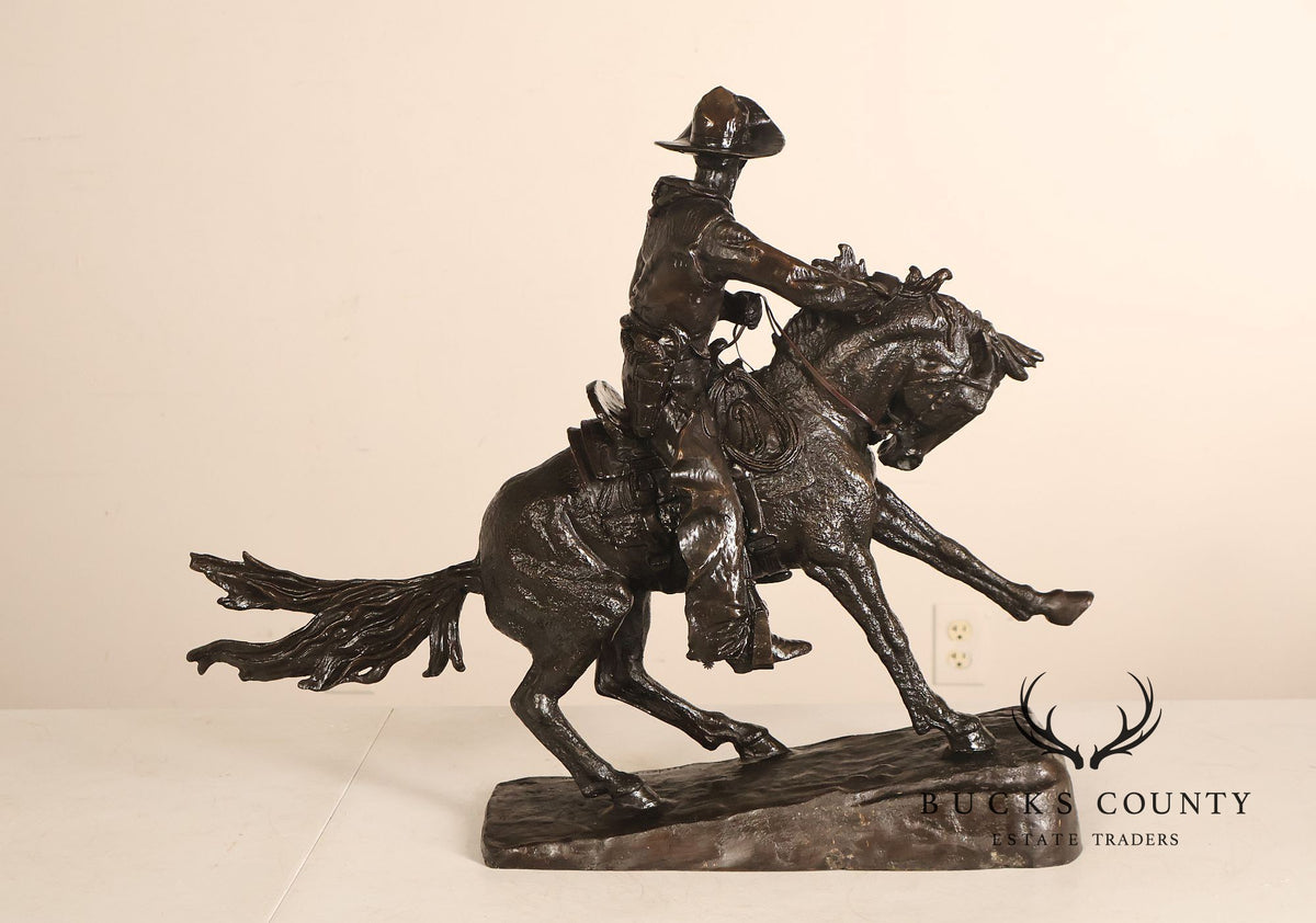 Frederick Remington Bronze Sculpture, 'The Cowboy'