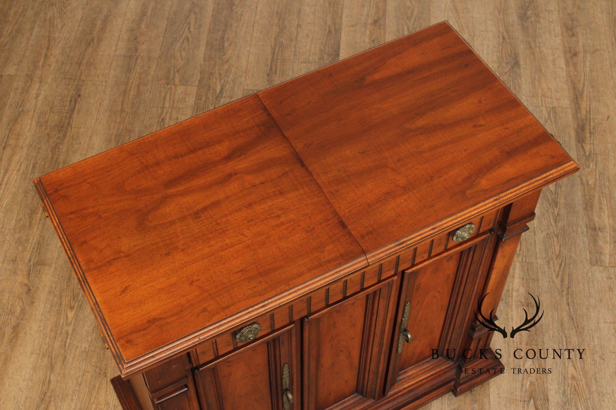 Drexel Italian Renaissance Style Walnut Flip Top Server
