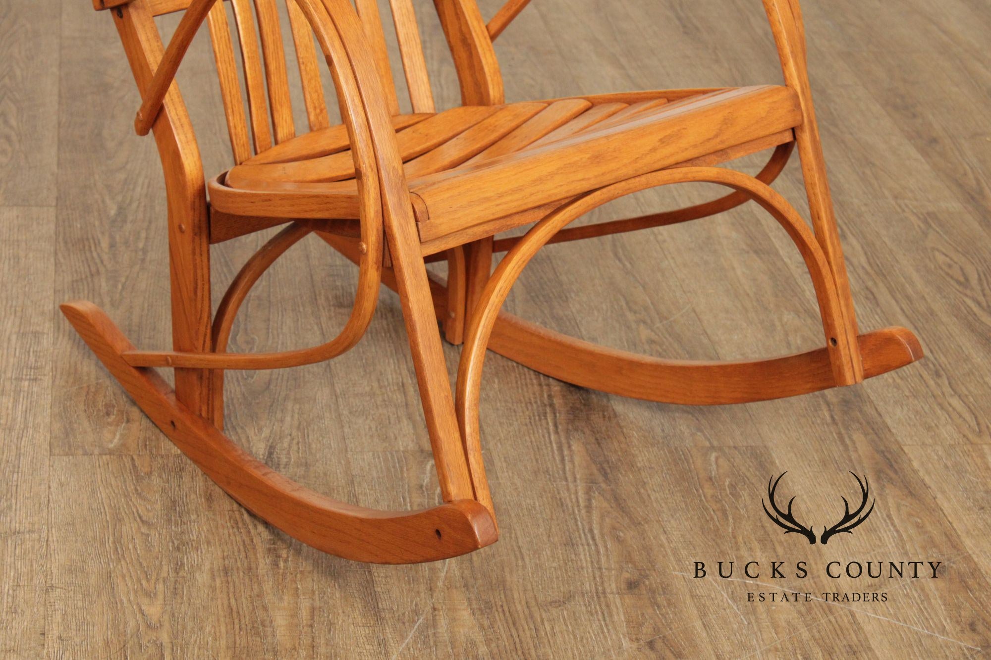Adirondack Style Oak Bentwood Rocker