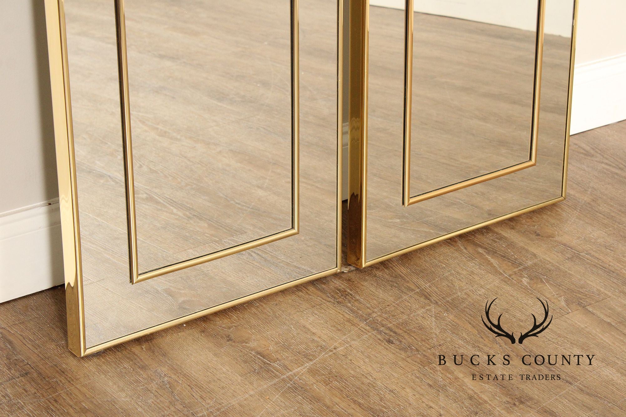 Hollywood Regency Two-Panel Mirrored Room Screen