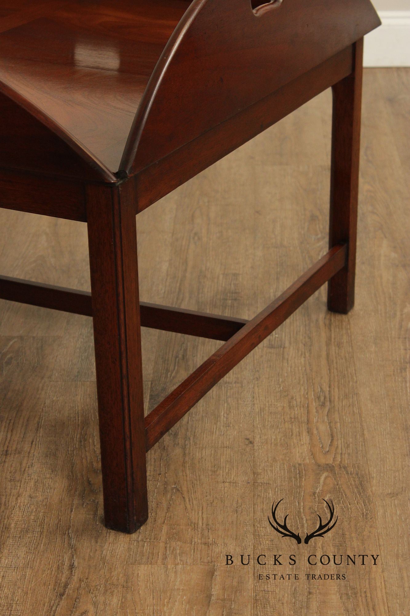 Vintage English Mahogany Butler's Tray Coffee Table