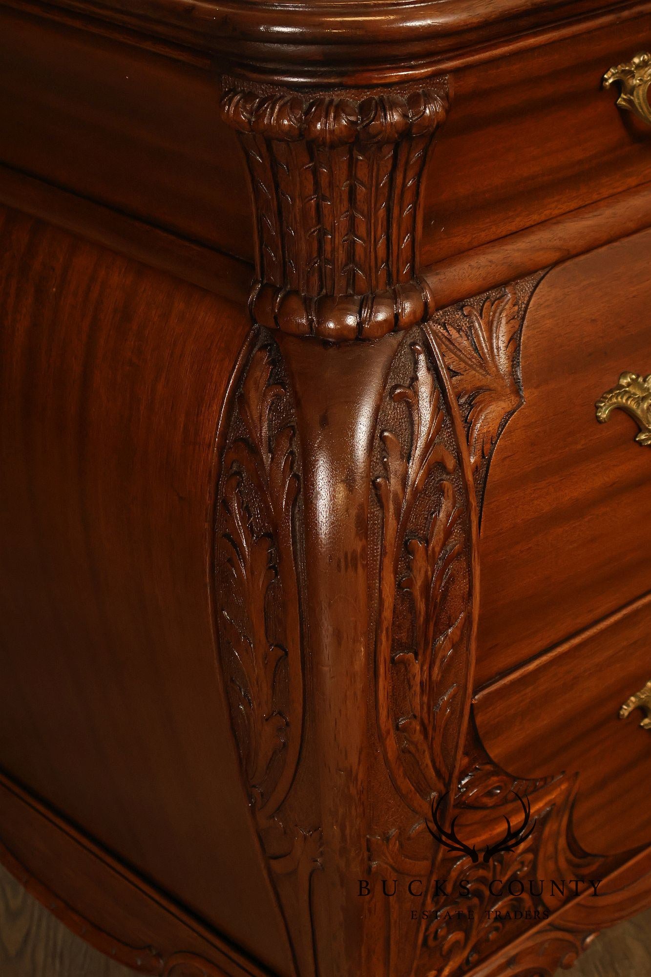 Antique R. J. Horner Carved Mahogany Dresser With Mirror