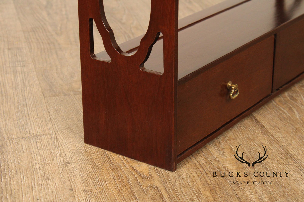 Chippendale Style Mahogany Wall-Hanging Display Shelf