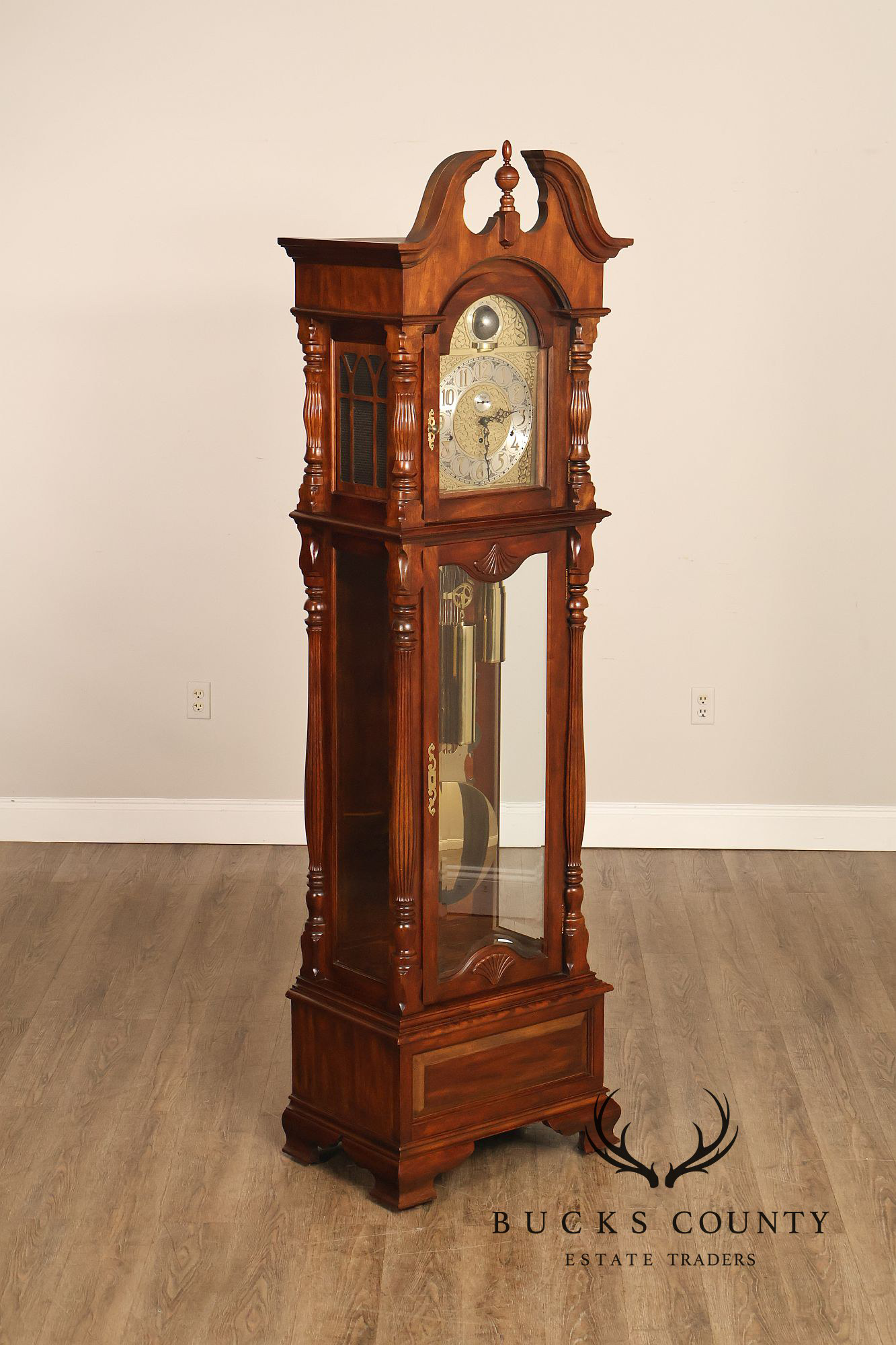 Ridgeway Traditional Cherry Grandfather Clock