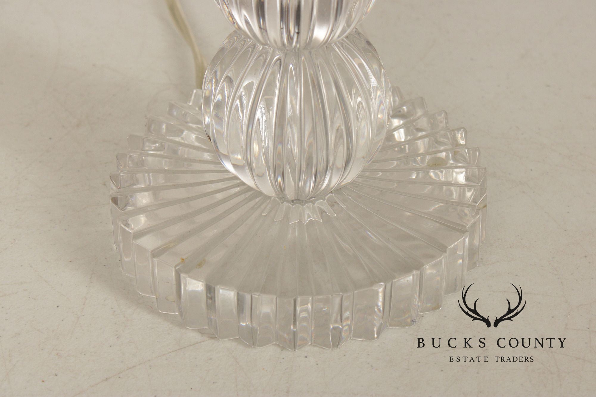 Bradburn Gallery Contemporary Pair of Glass and Lucite Table Lamps