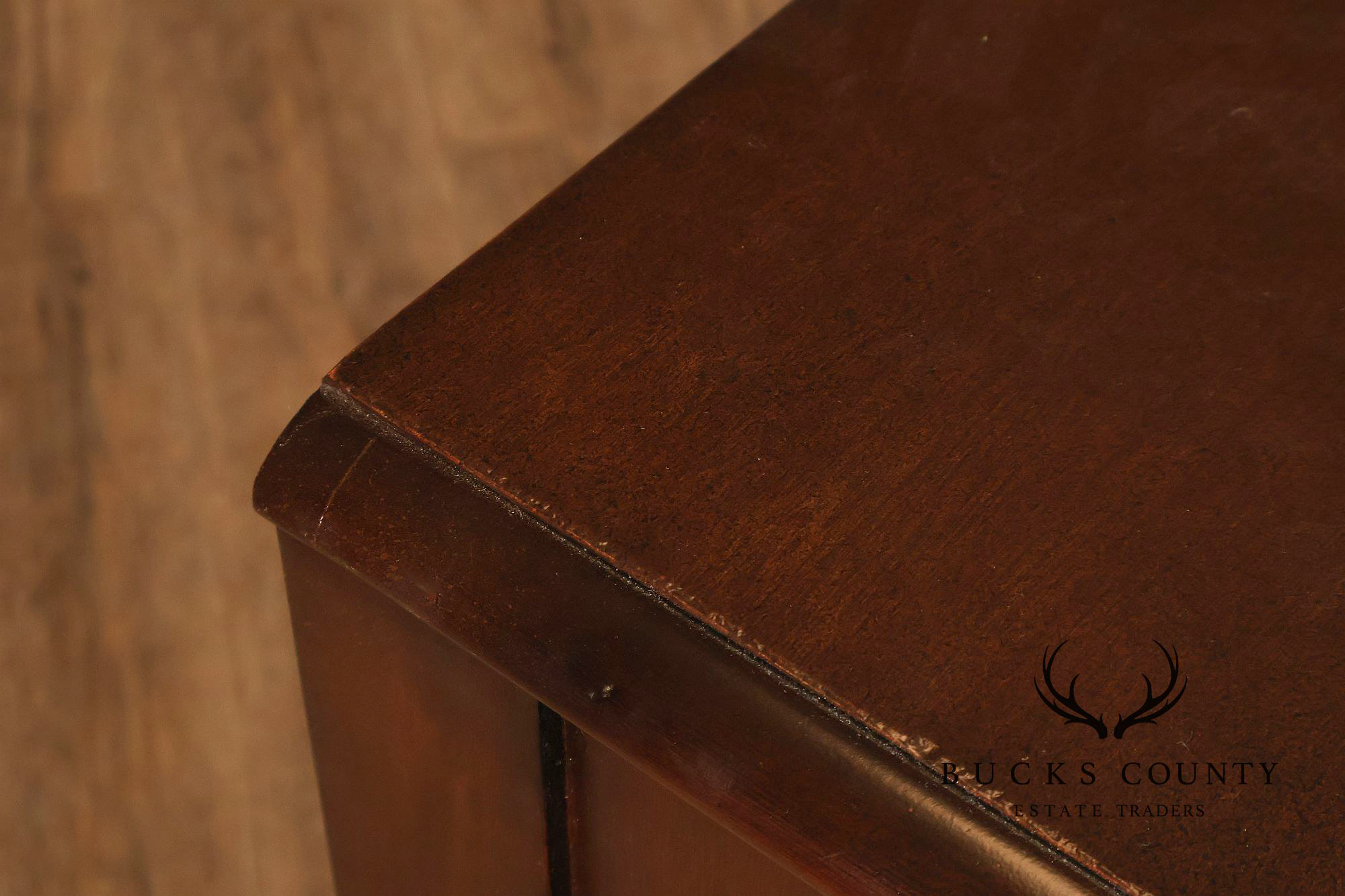 Ralph Lauren Signed Mahogany Bombe Chest Of Drawers