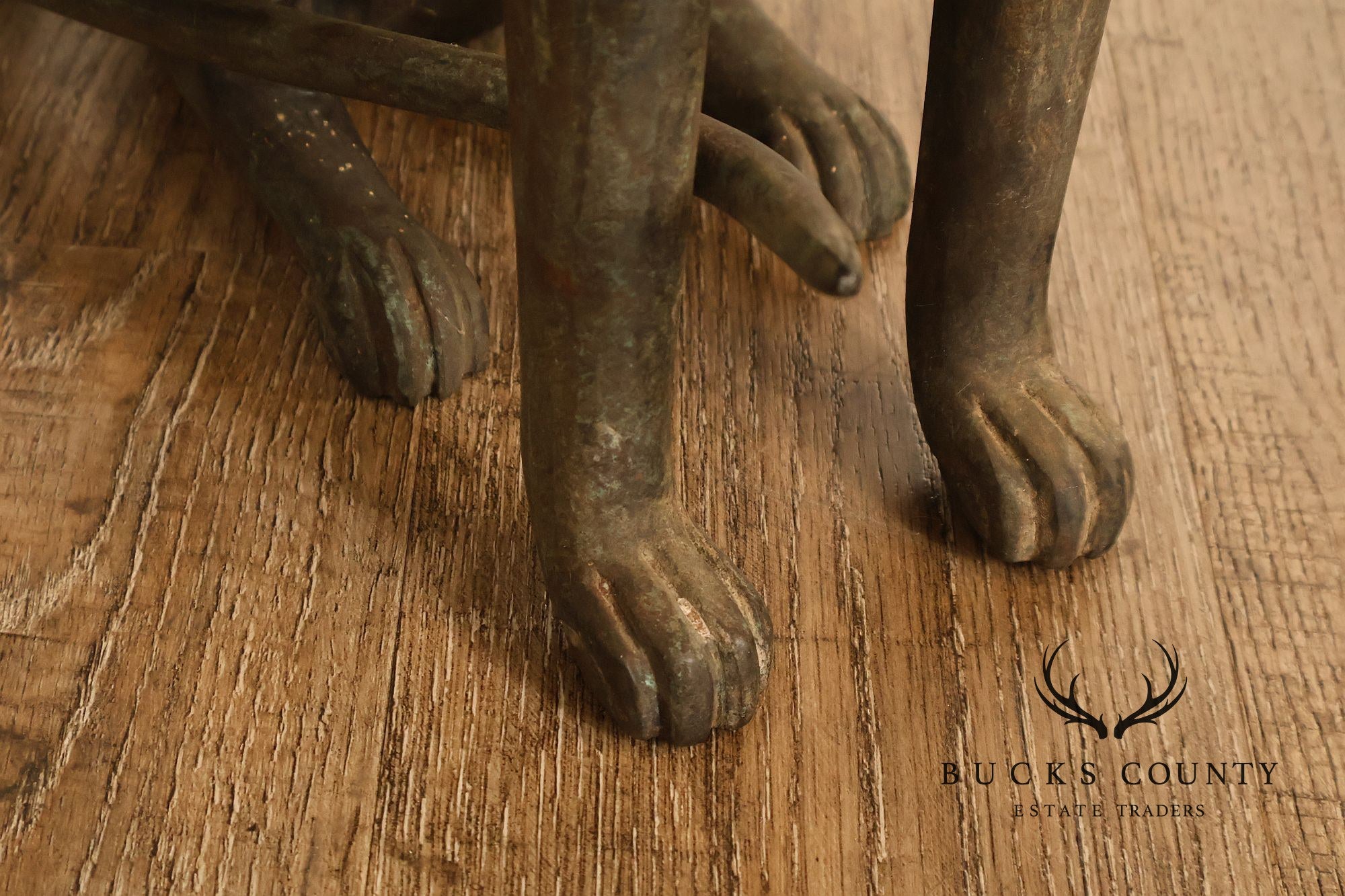 Egyptian Revival Bronze Pair Of Seated Cat Garden Sculptures