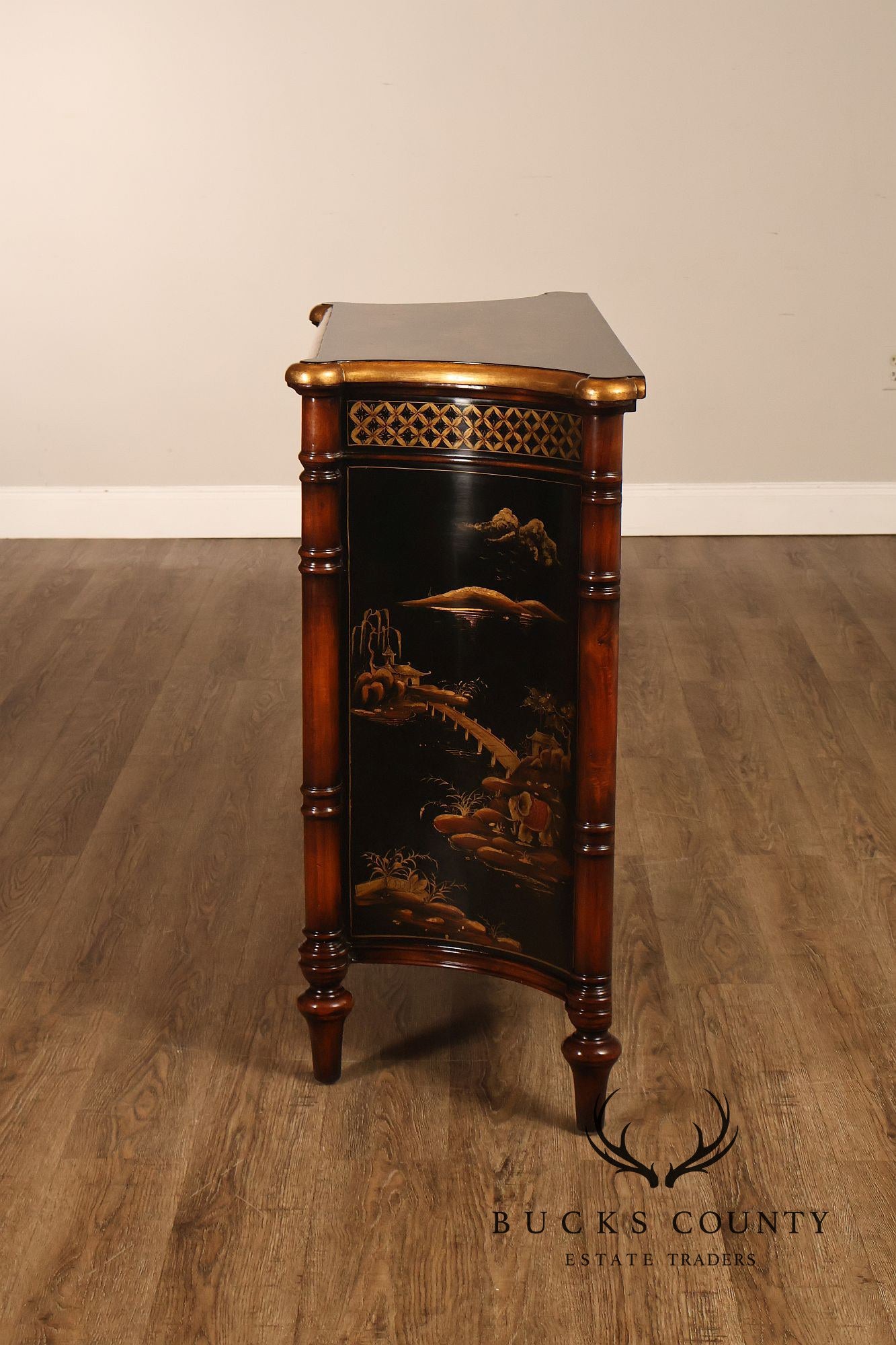 Theodore Alexander Chinoiserie Style Painted Sideboard Cabinet