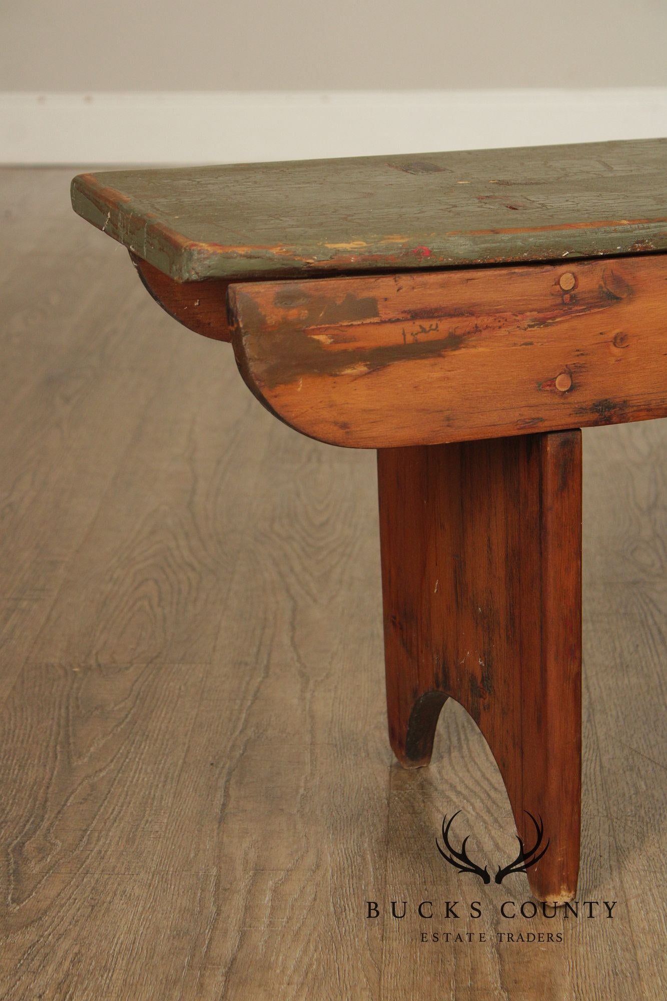 Antique Primitive Pine Bench