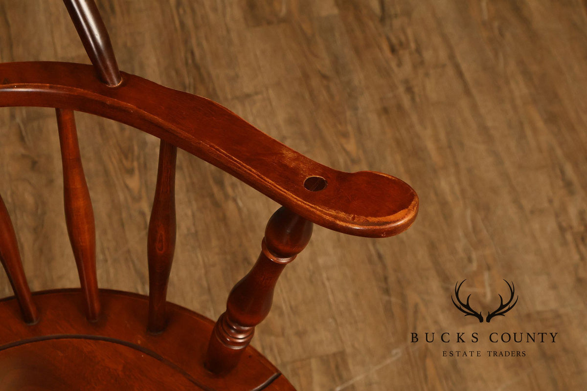 Nichols & Stone Set Of Eight Cherry Windsor Dining Chairs
