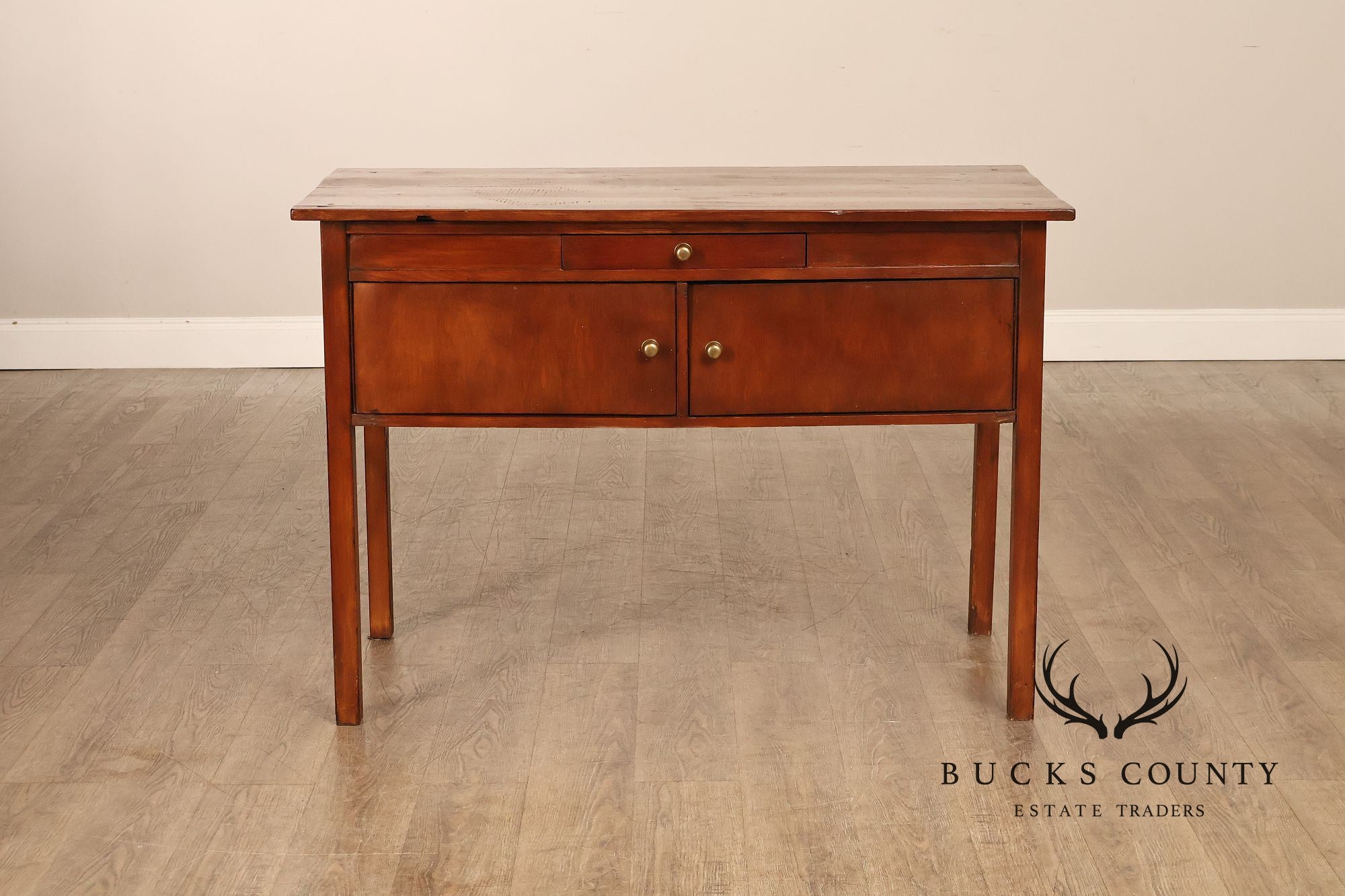 Antique American Bench Made Server Table