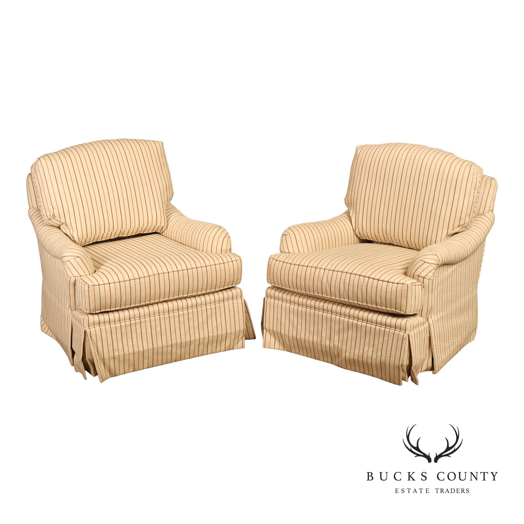 Harden Traditional Pair of Swivel Club Chairs