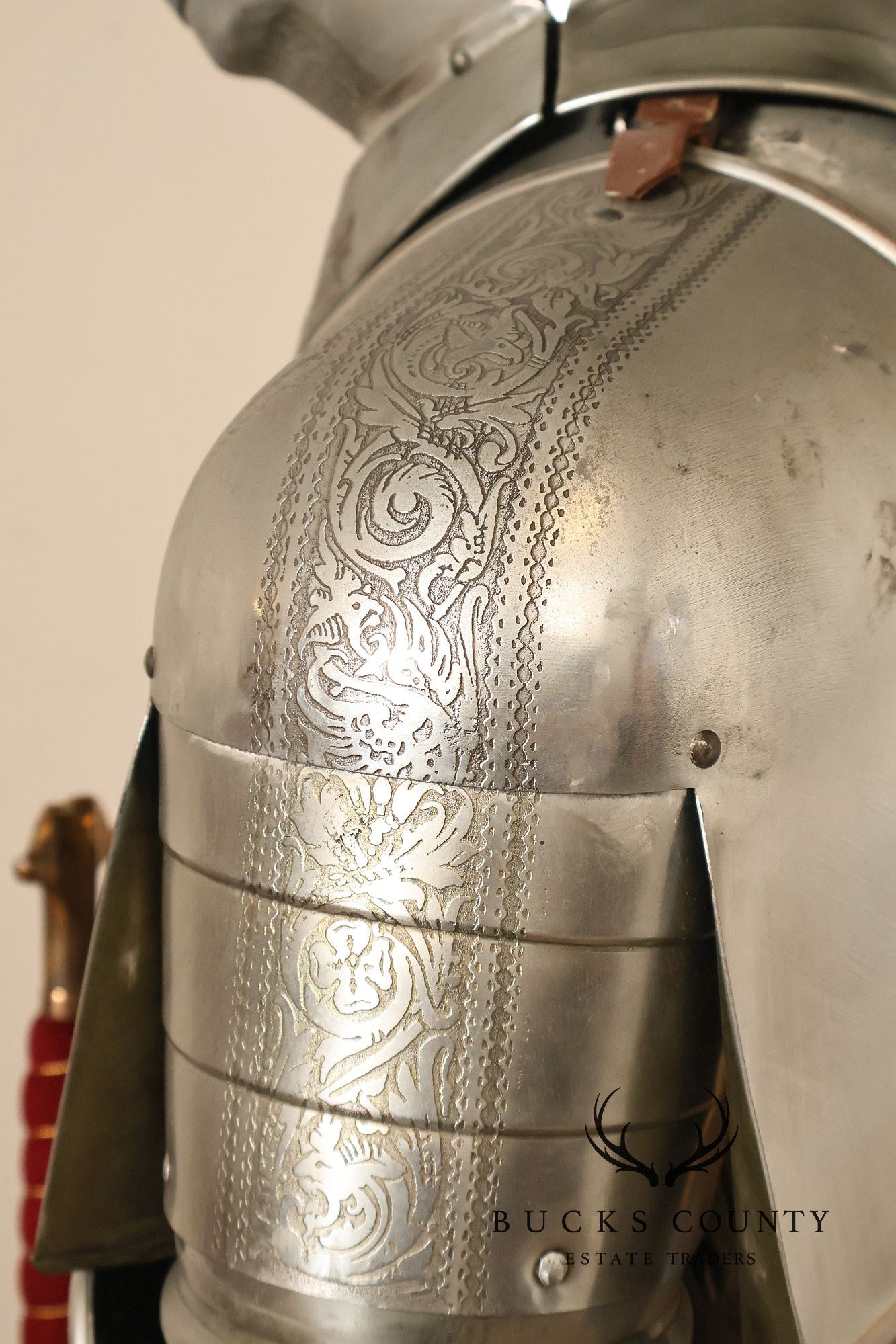 Marto Toledo Spanish Engraved Full Suit of Armor with Sword