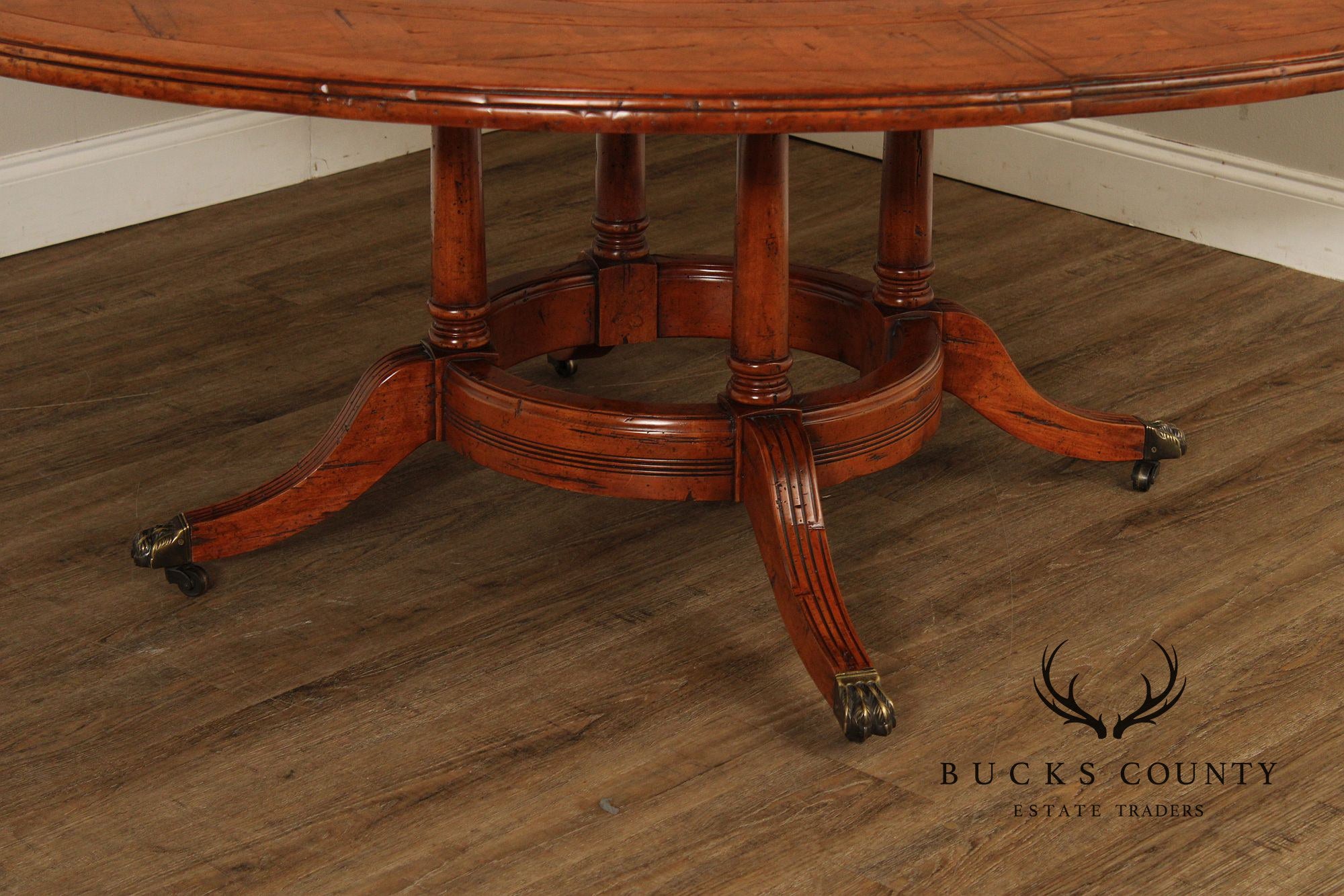 Guy Chaddock Expandable Round Pedestal Dining Table