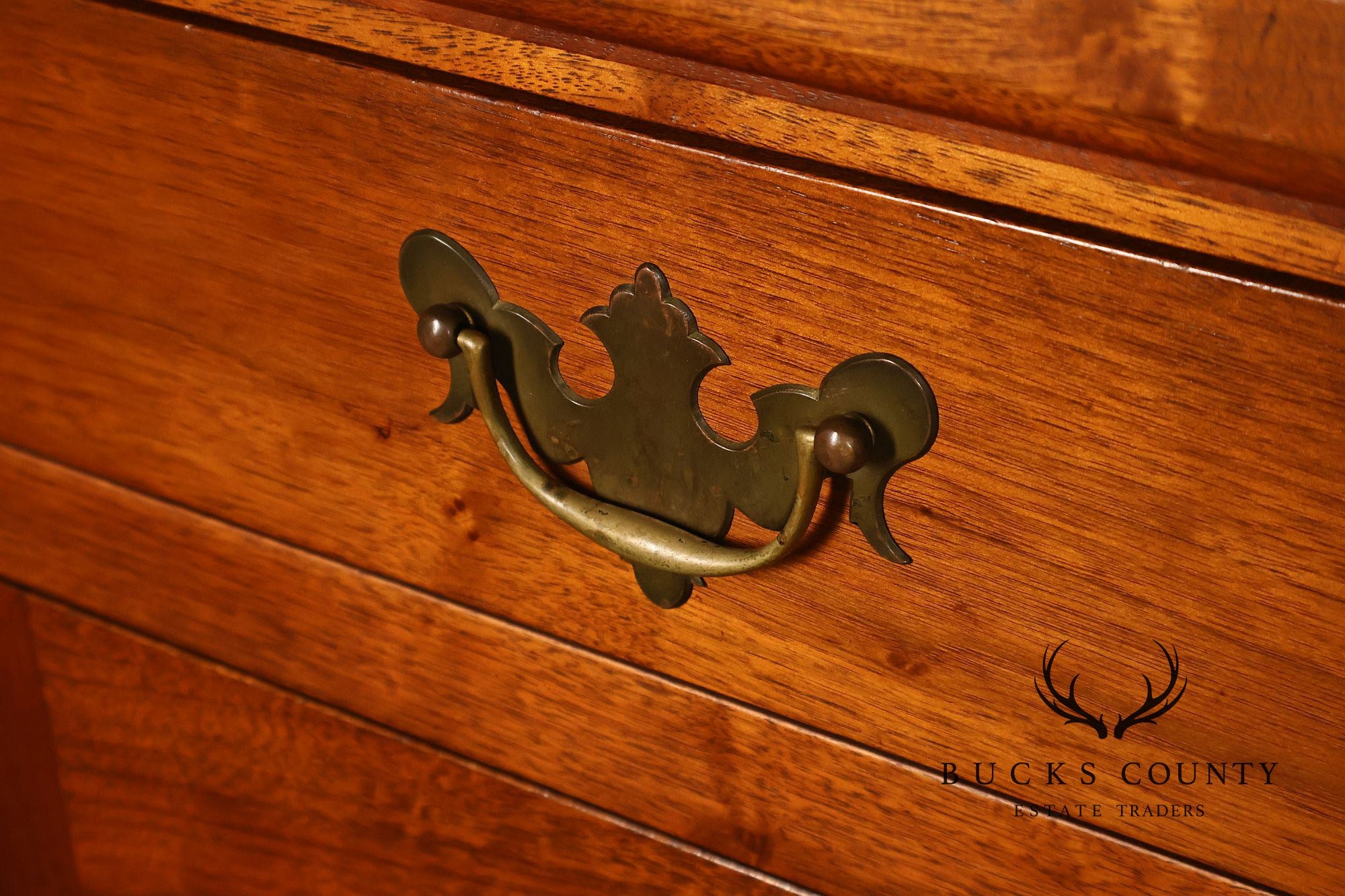 E.A. Clore Bench Made Solid Walnut Step Back Hutch