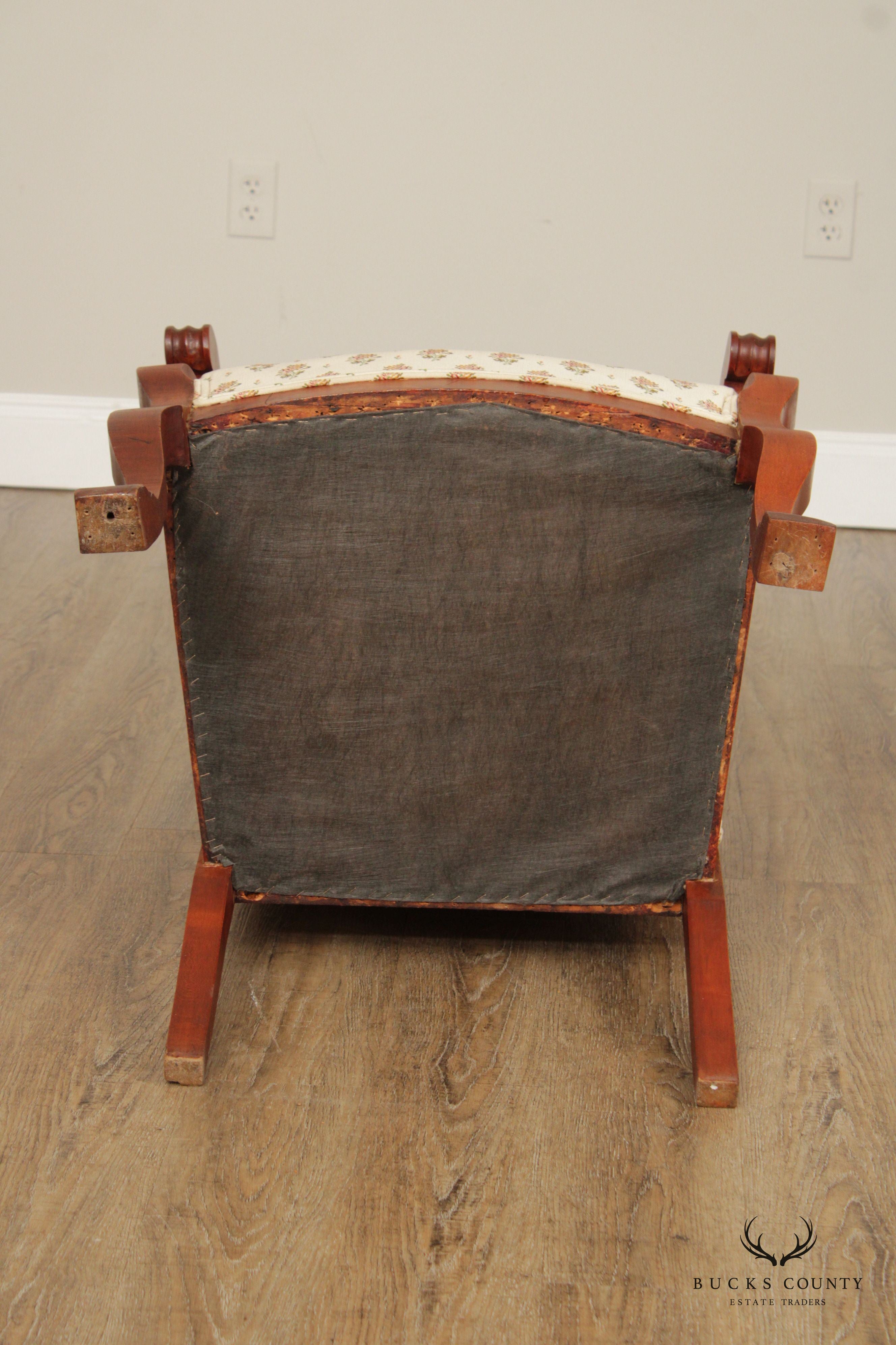 Antique Victorian Figural Carved Armchair