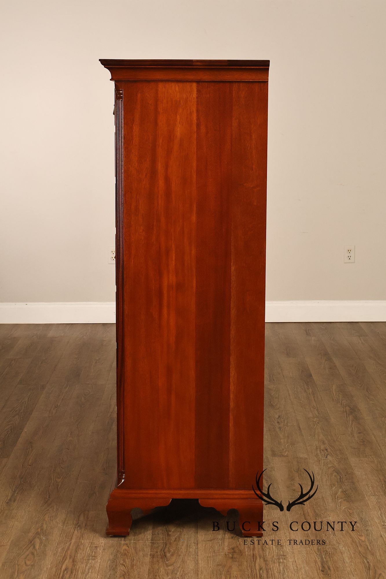 Stickley Georgian Style Banded Mahogany Tall Chest