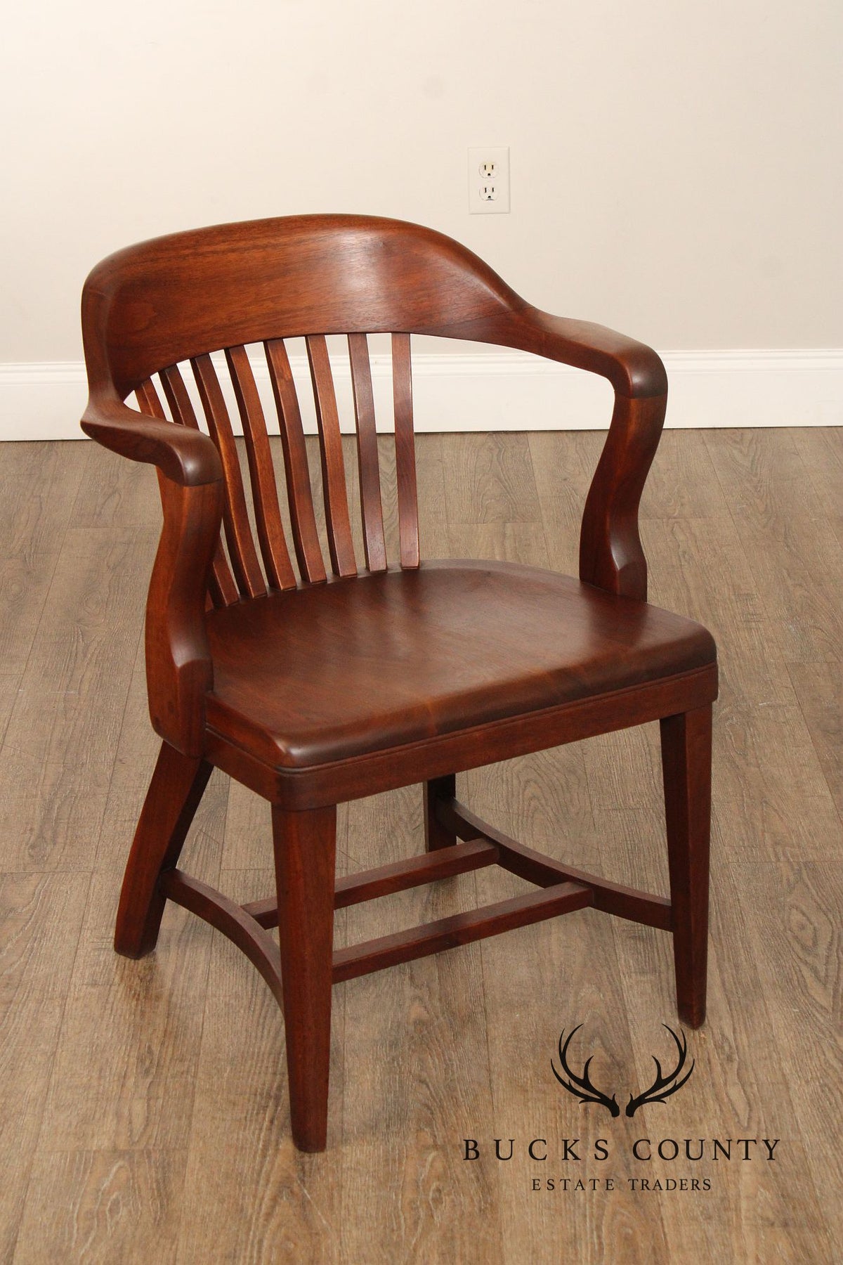 The Milwaukee Chair Co. Assembled Set Of Five Solid Walnut Bankers Chairs