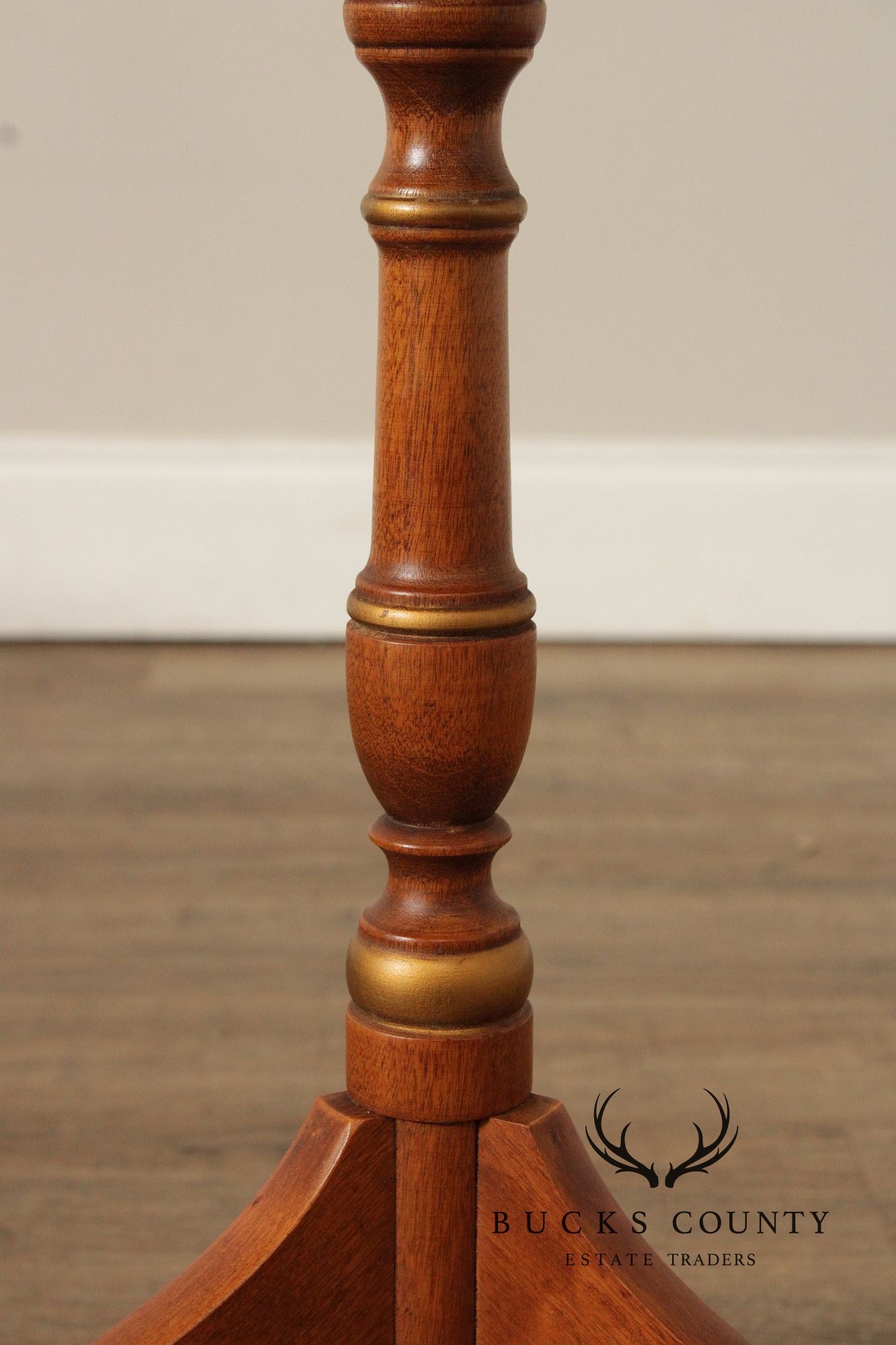 L. Hitchcock Stenciled Maple Small SideTable