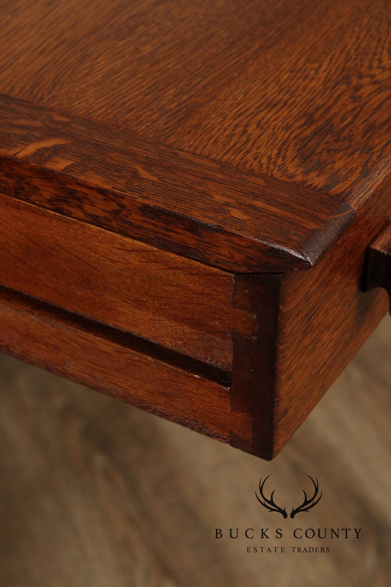 Antique Mission Oak Library Table