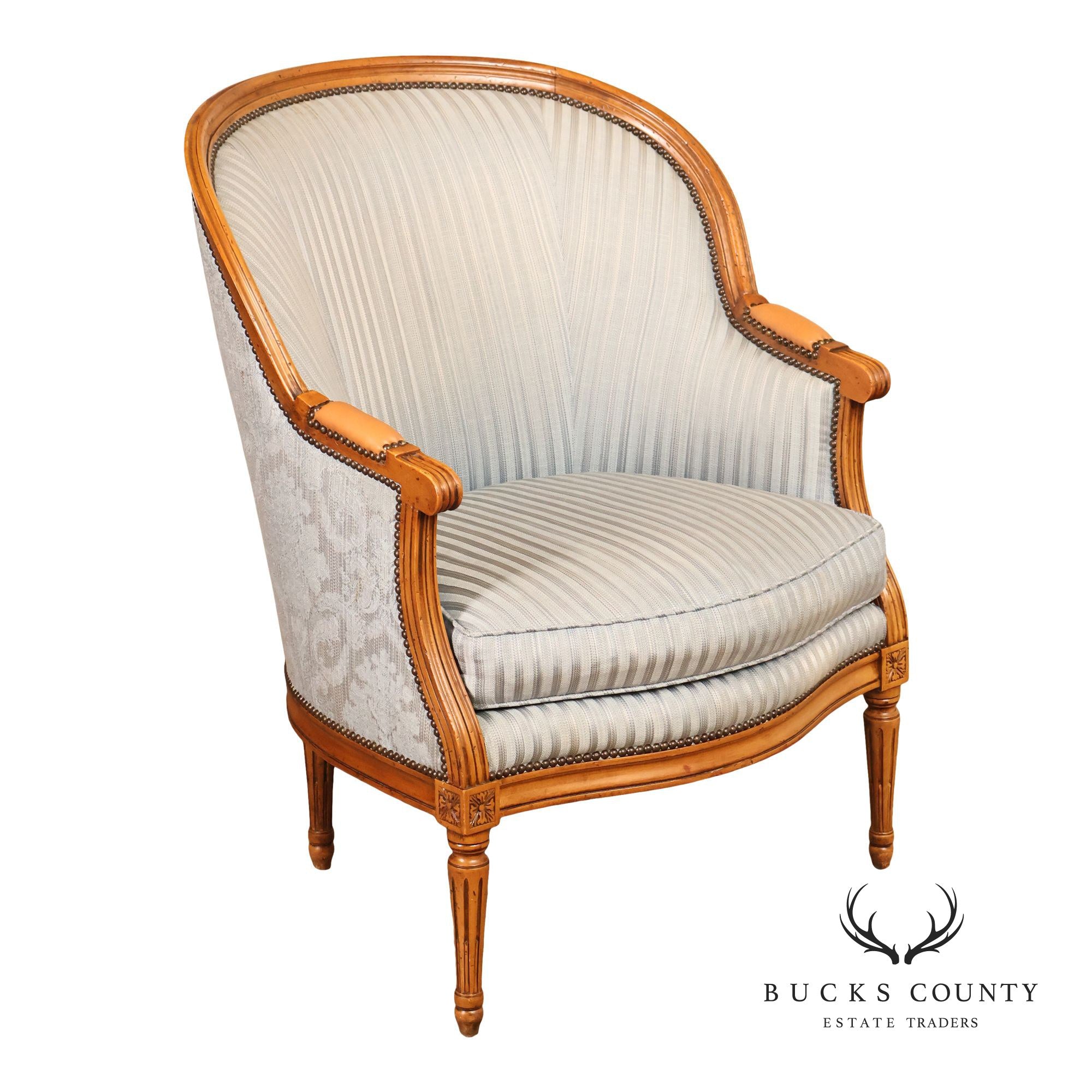Baker Furniture Company French Louis XVI Style Bergere Chair