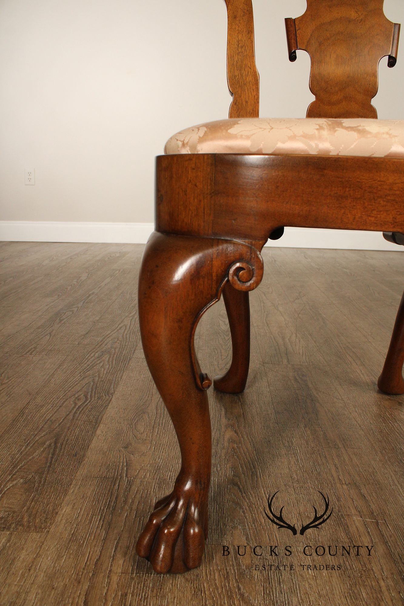 Kittinger Colonial Williamsburg Collection Set Of Four Mahogany Georgian Style Dining Chairs CW180