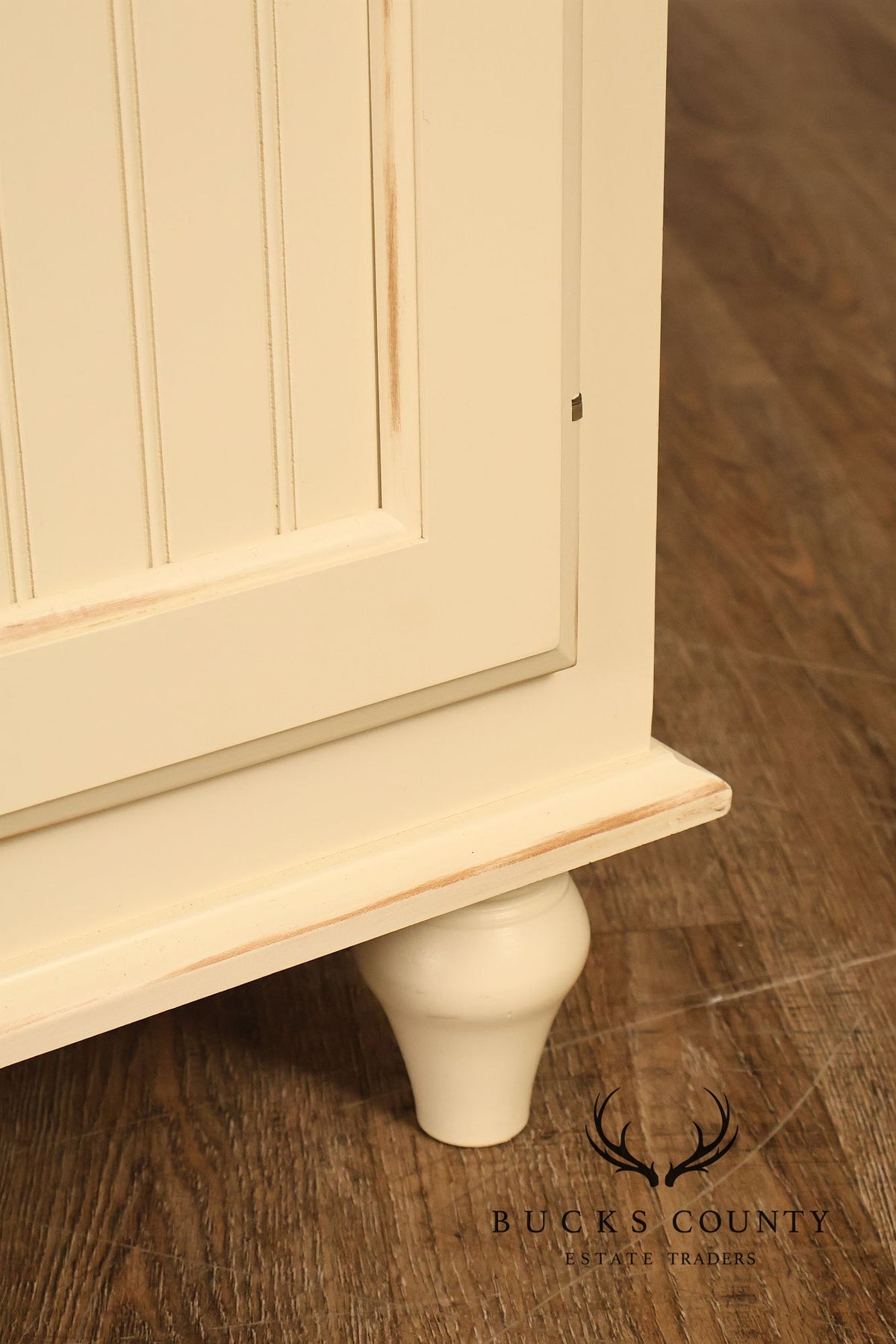 Coastal Style Painted Linen Cabinet