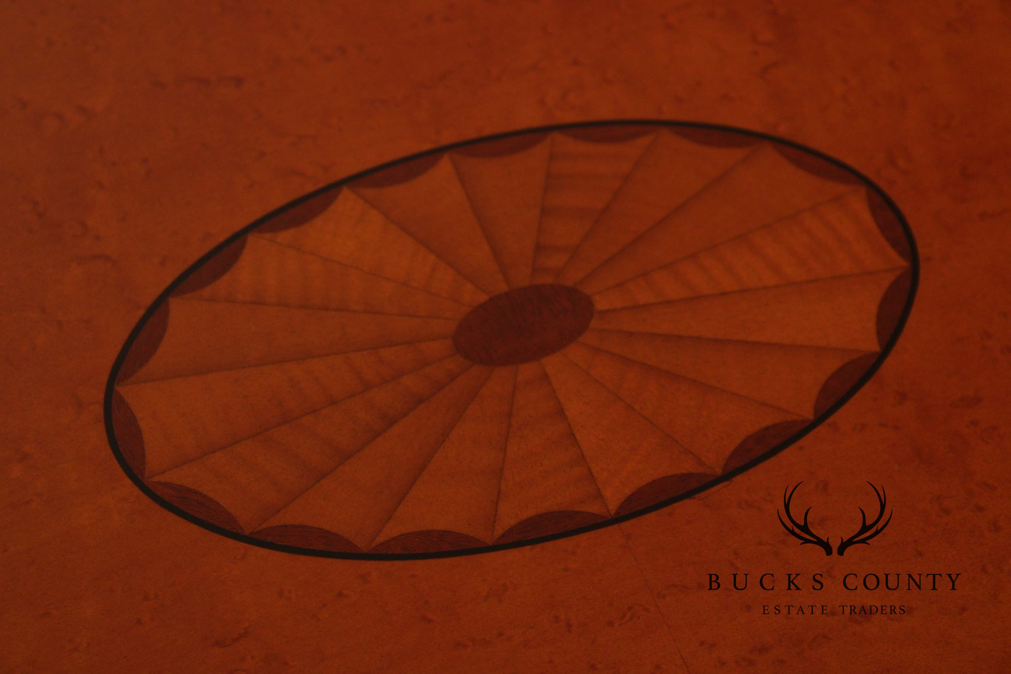 Kindel Federal Style Oval Inlaid End Table