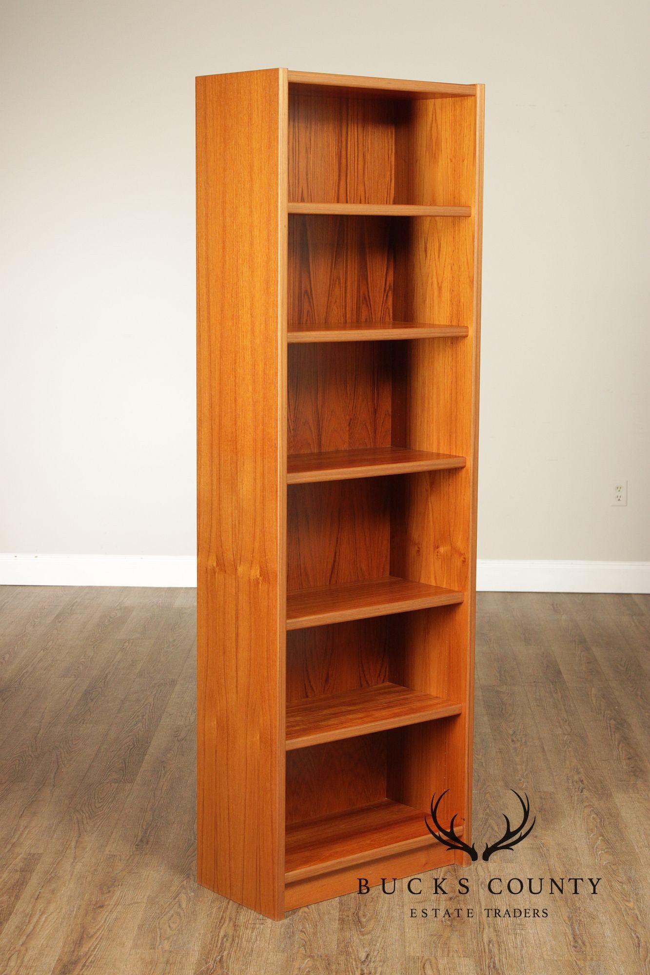 Pair Of Danish Mid Century Modern Teak Bookcases