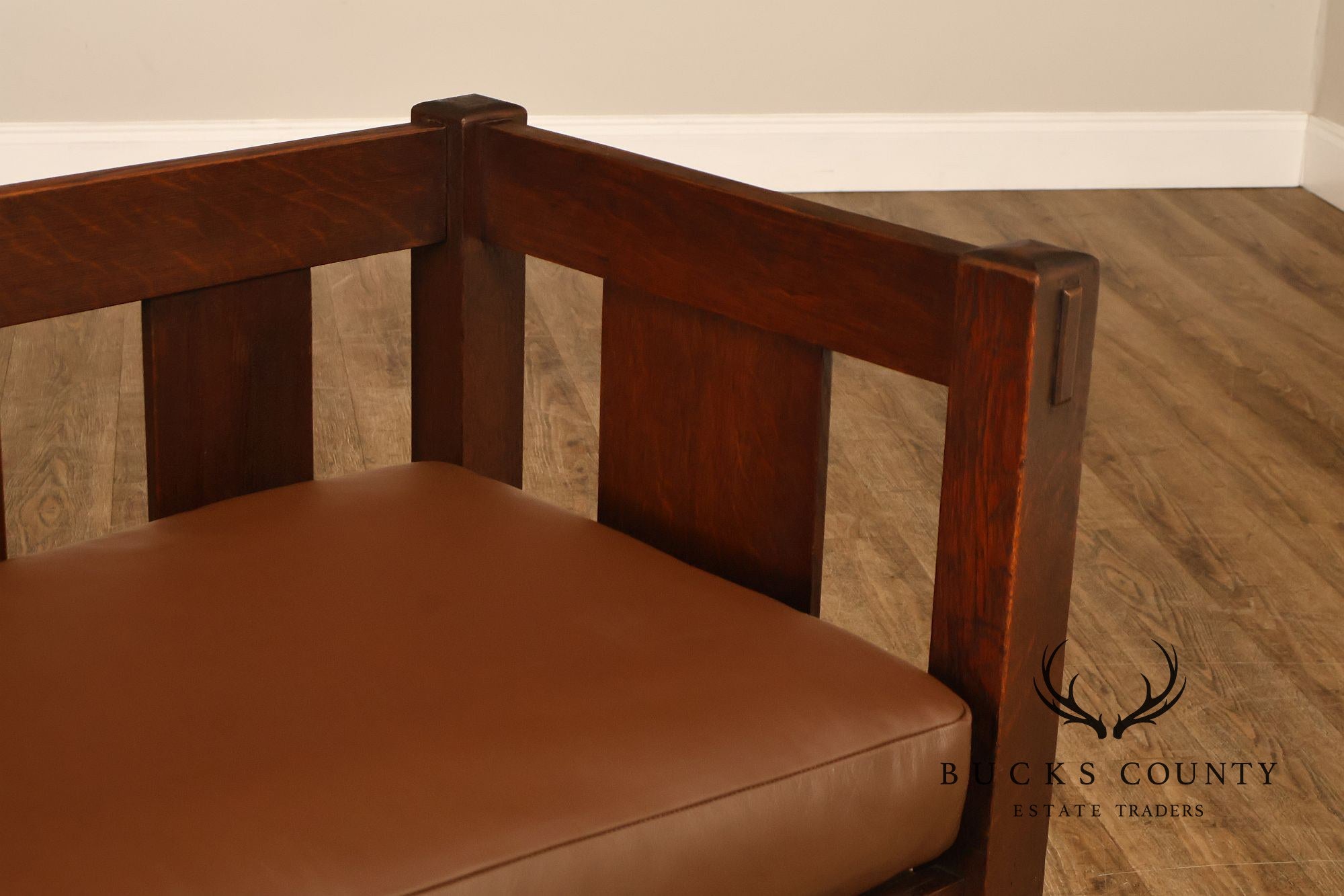 Gustav Stickley Antique Mission Oak Hall Settle Model 205