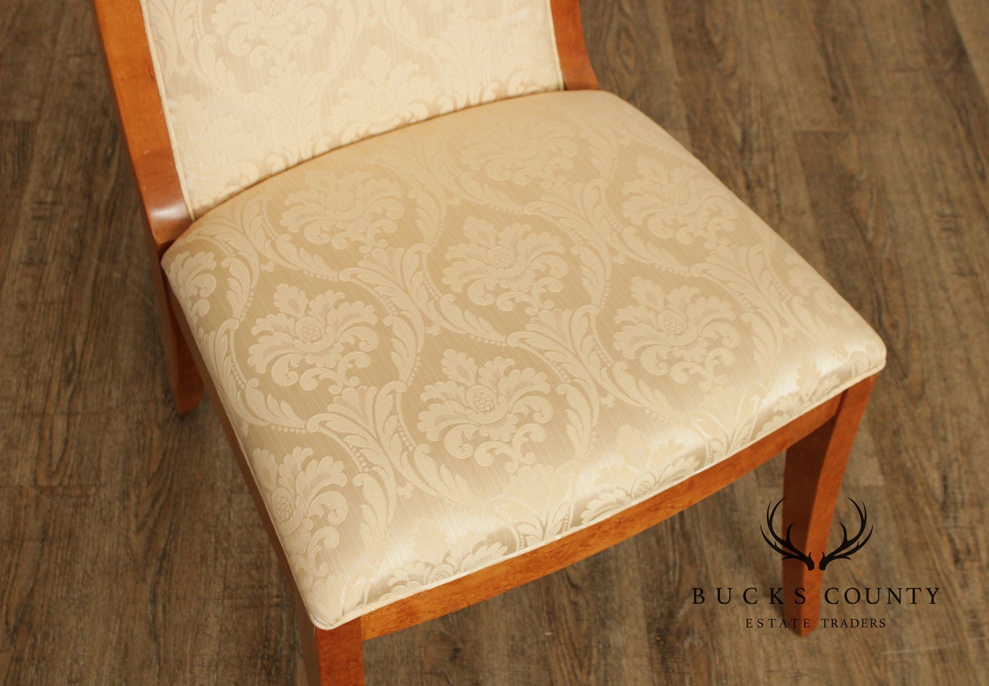 Hickory White Empire Style Set of Eight Maple Dining Chairs
