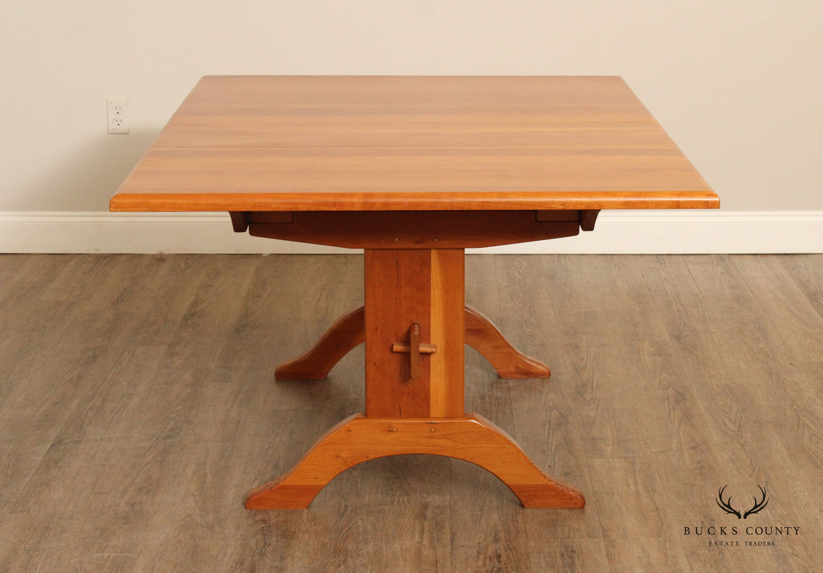 Hunt Country Furniture Farmhouse Style Expandable Cherry Trestle Dining Table
