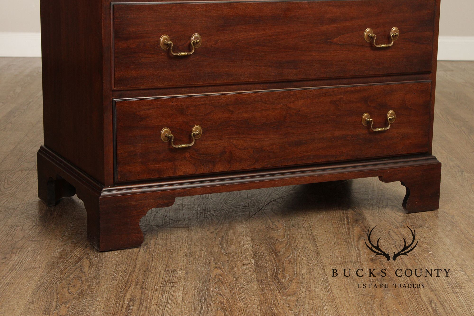 Henkel Harris Chippendale Style Vintage Cherry Tall Chest